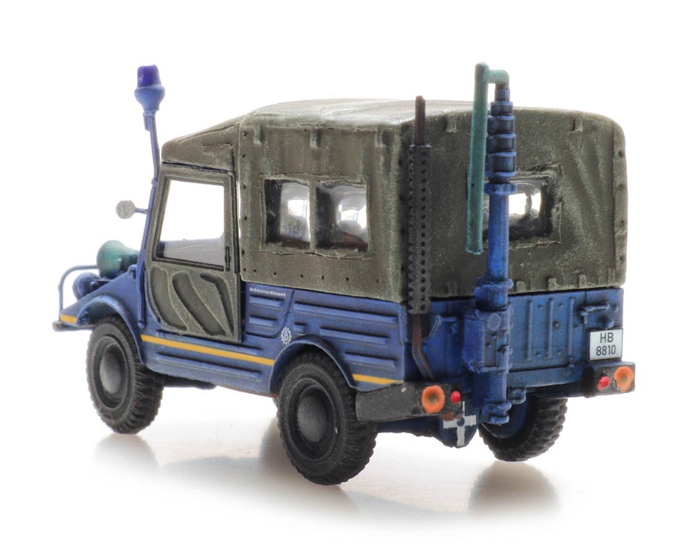 DKW Munga F91/8 THW blau Modell von Artitec 1:87