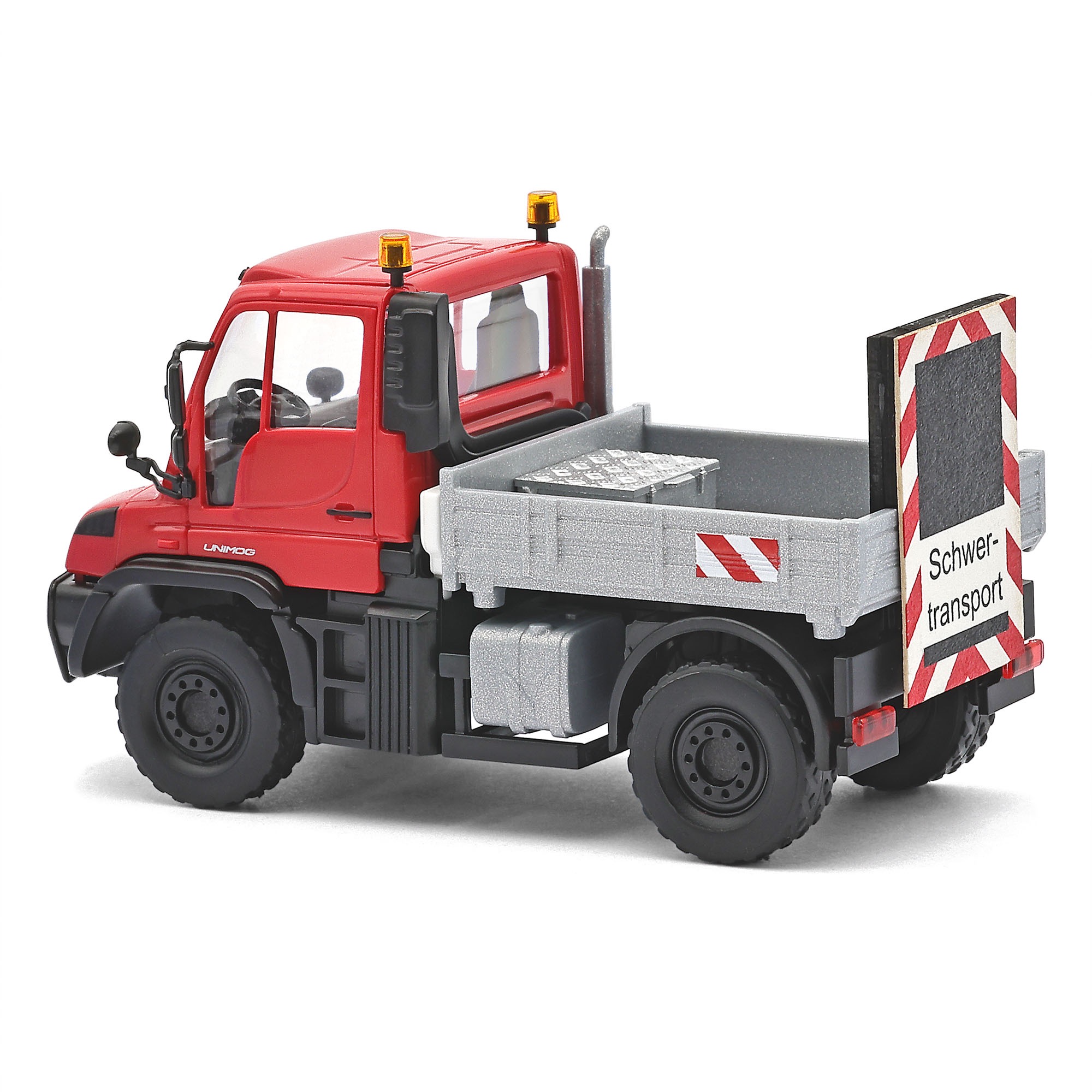 Mercedes-Benz Unimog U430 Schwertransportbegleitung Modell von Busch 1:87