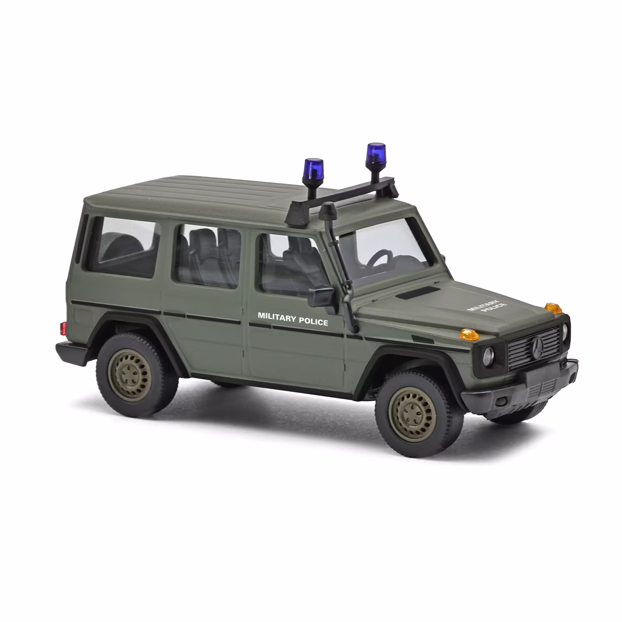 MA76364-1 Artikelname: Mercedes-Benz G-Klasse 90, Military Police Originalhersteller: Mercedes-Benz Modelltyp: G von Busch im Maßstab: 1:87 Hersteller-Nr: 51444