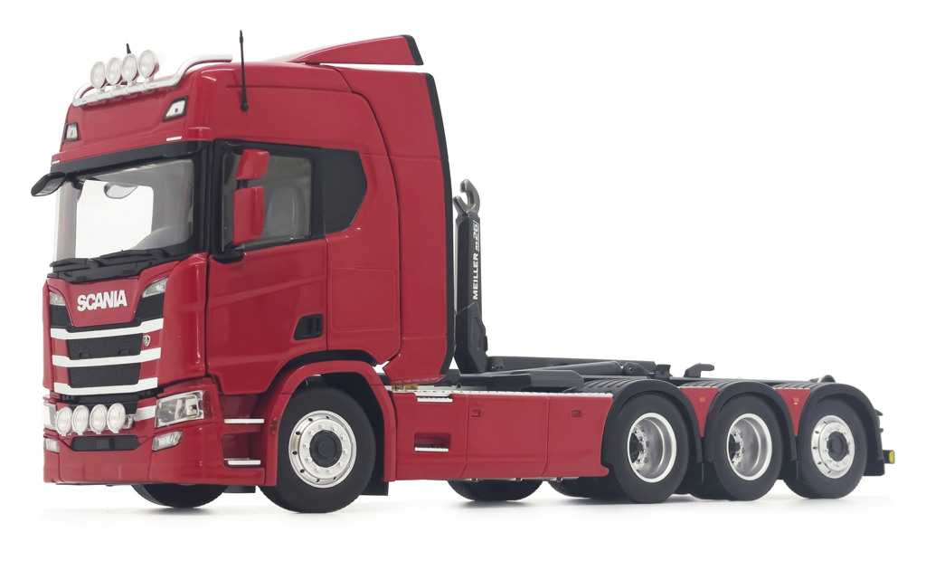 Scania R500 Serie Abrollkipper mit Hakenlift rot Modell von MarGe Models 1:32