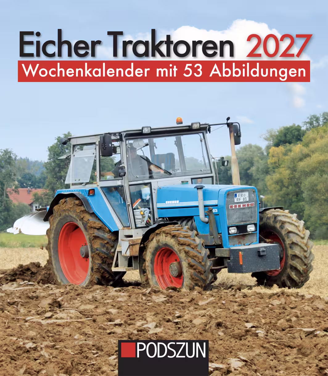 DA76938-1 Artikelname: Eicher Traktoren Wochenkalender 2027 Originalhersteller: Eicher Hersteller-Nr: 1203