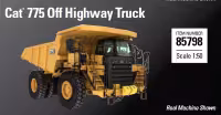 MA76251-1 Artikelname: Cat 775 Muldenkipper Originalhersteller: Cat Modelltyp: 775 von DieCast Masters im Maßstab: 1:50 Hersteller-Nr: 85798
