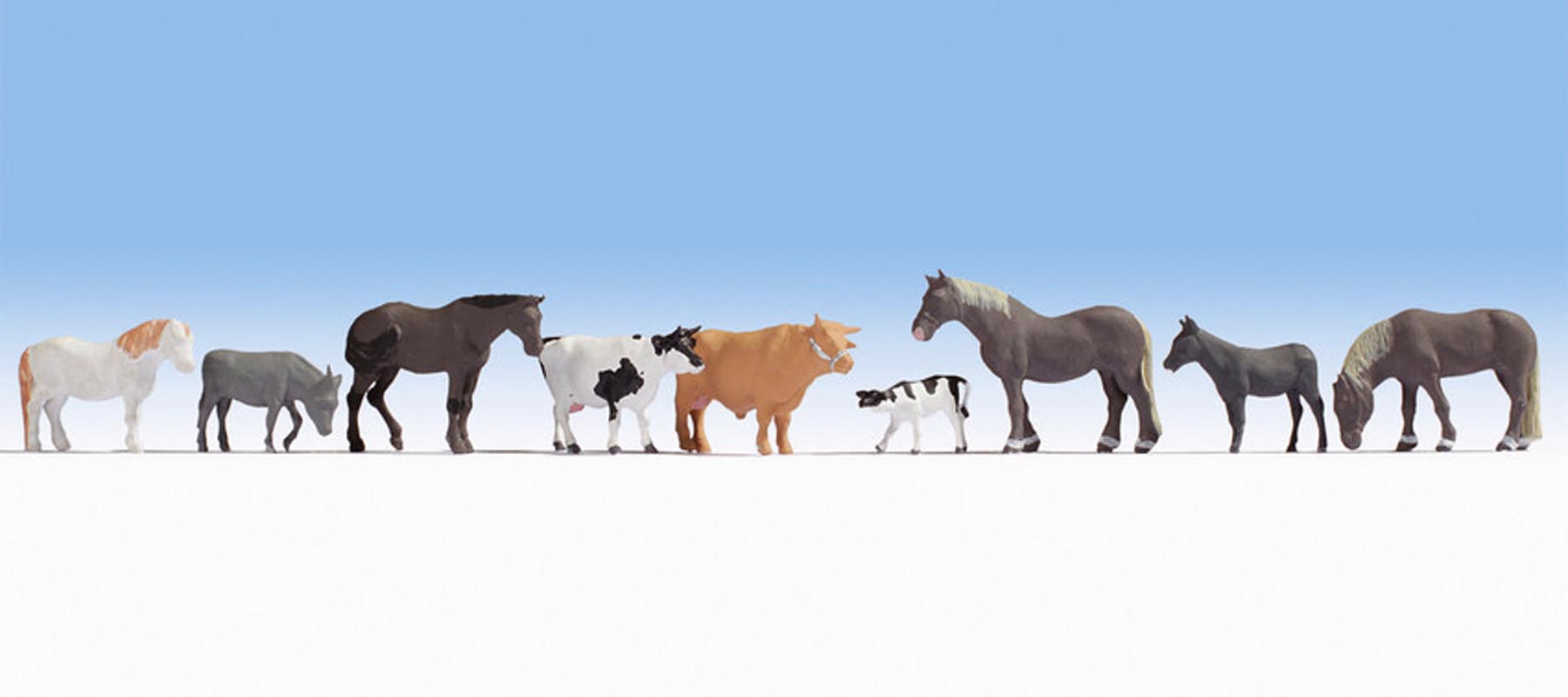 Set 1 Tiere auf dem Bauernhof Modell von  1:87
