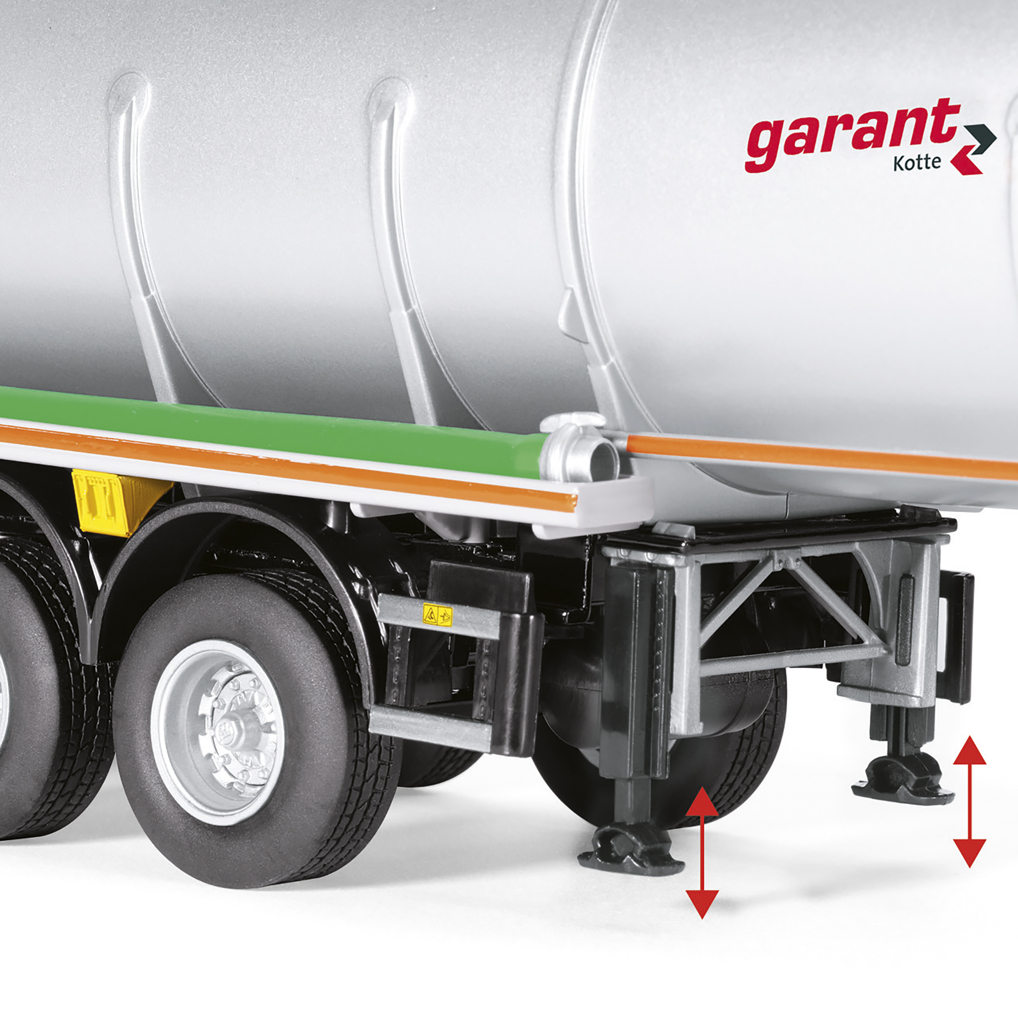 Kotte garant Tanksattelauflieger TSA silber Modell von WIKING 1:32