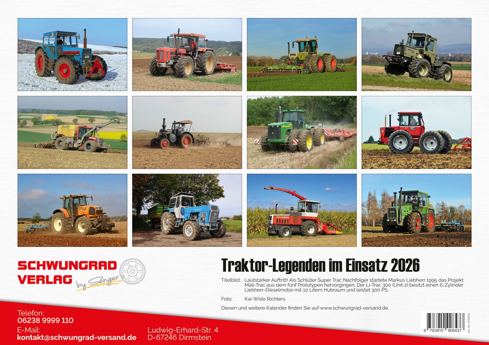 Traktor Legenden Monatskalender 2026