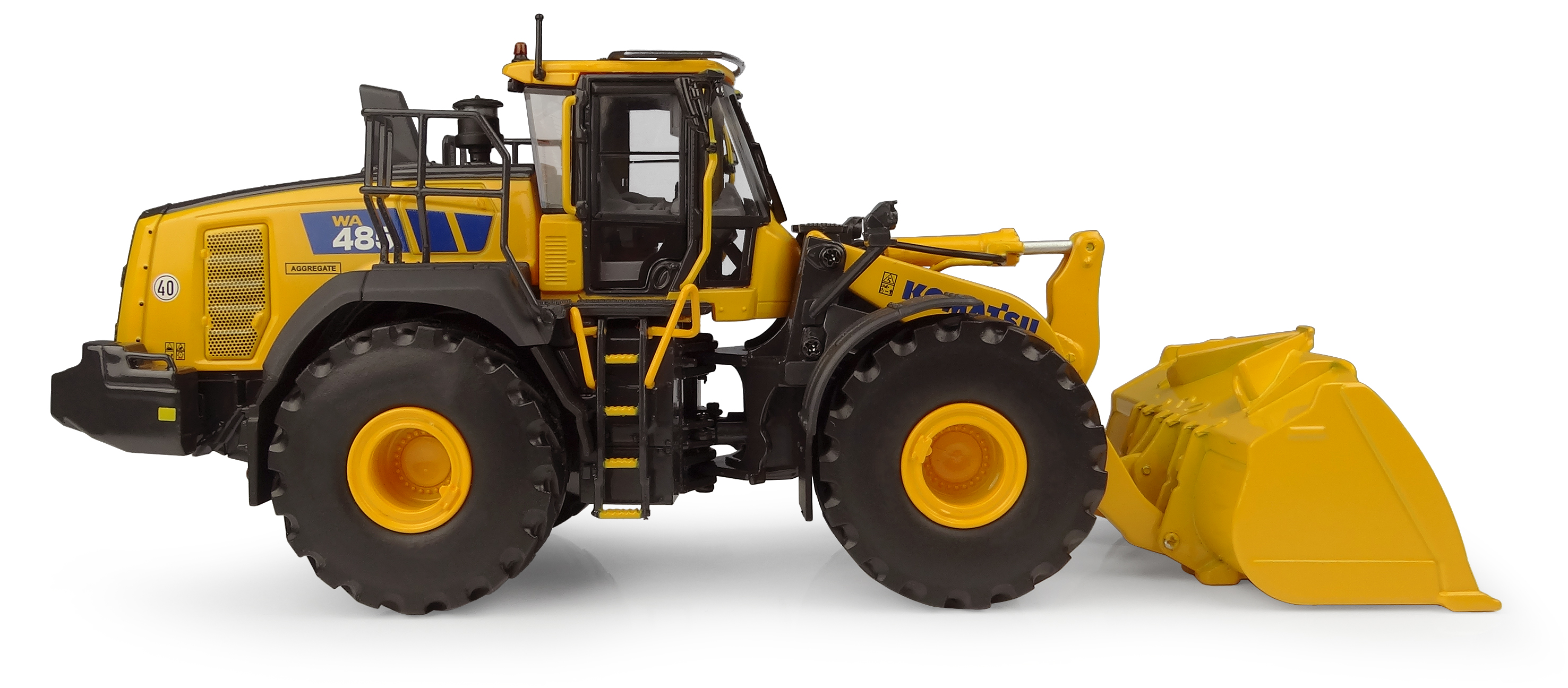 Komatsu WA485-11 Aggregate-Ausführung Modell von Universal Hobbies 1:50