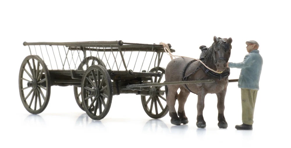 Leiterwagen + Figur Modell von Artitec 1:87