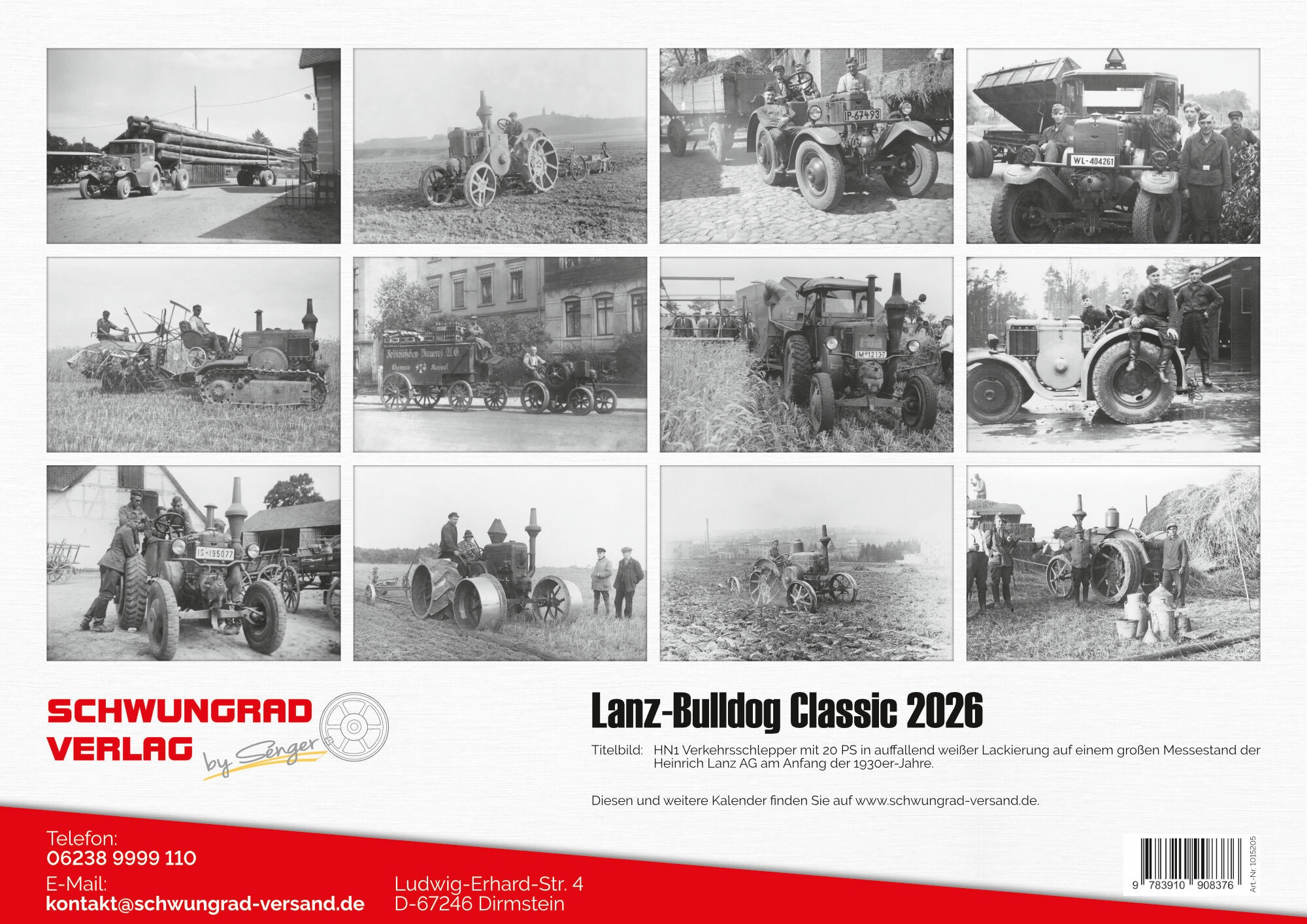 Lanz Bulldog Monatskalender 2026