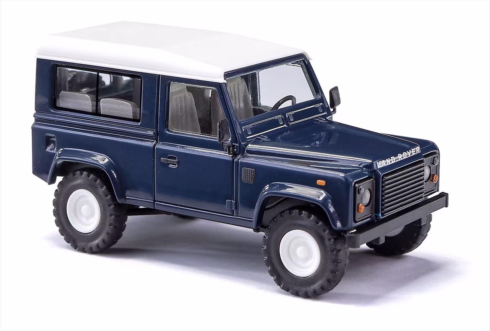 Land Rover Defender 90 - Bj. 1983 blau Modell von Busch 1:87 eilbote-onlineshop - Agrarfox