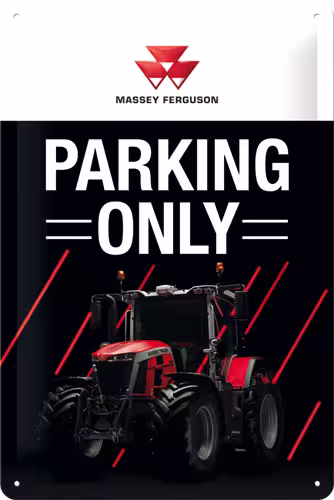 Blechschild Massey Ferguson Parking Only 2021-1