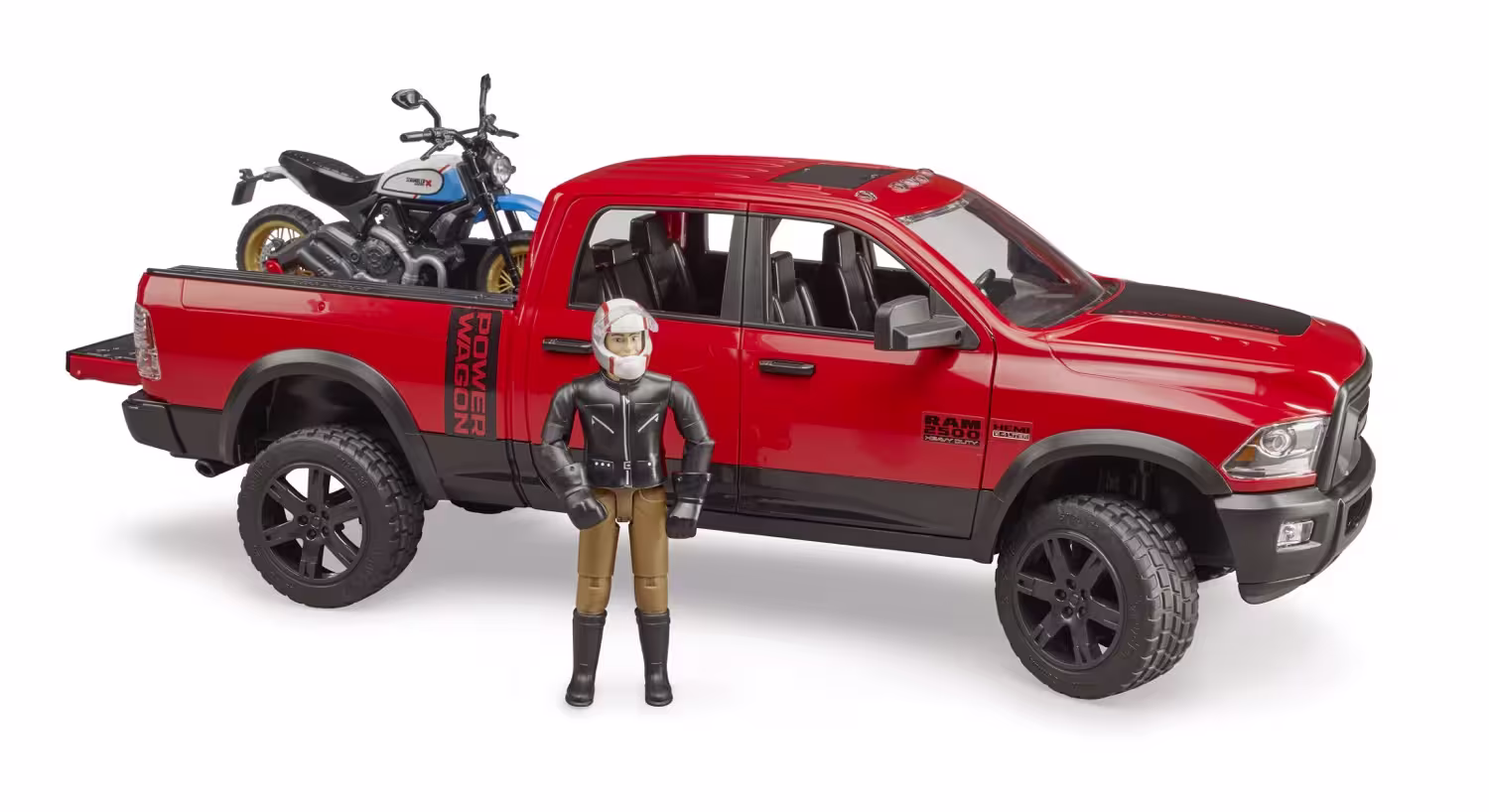RAM 2500 Power Wagon mit Ducati Desert Sled und Fahrer eilbote-onlineshop - Agrarfox