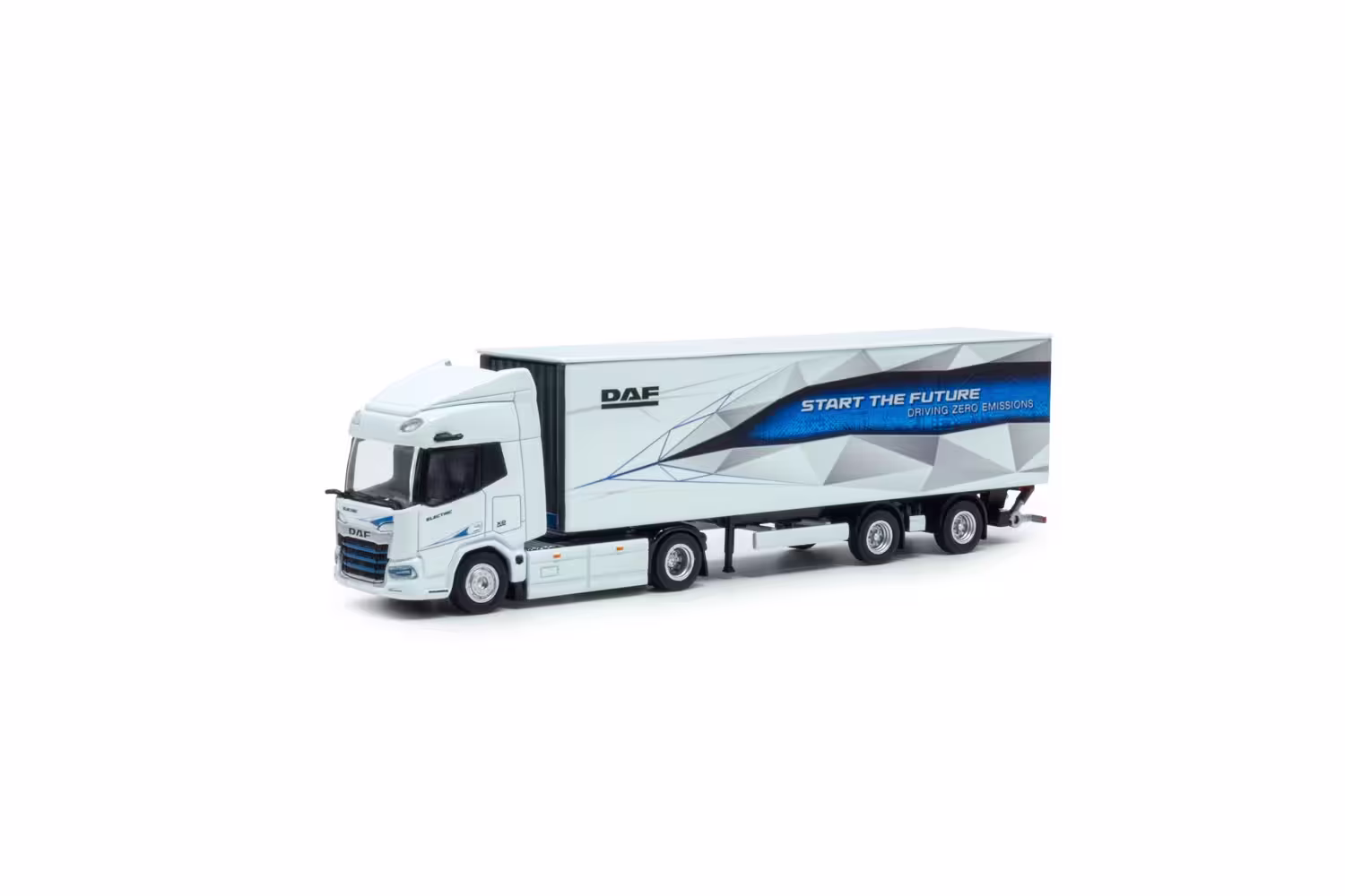 DAF XD Elektric truck with trailer start the future weiß Modell von Hop 1:87 eilbote-onlineshop - Agrarfox