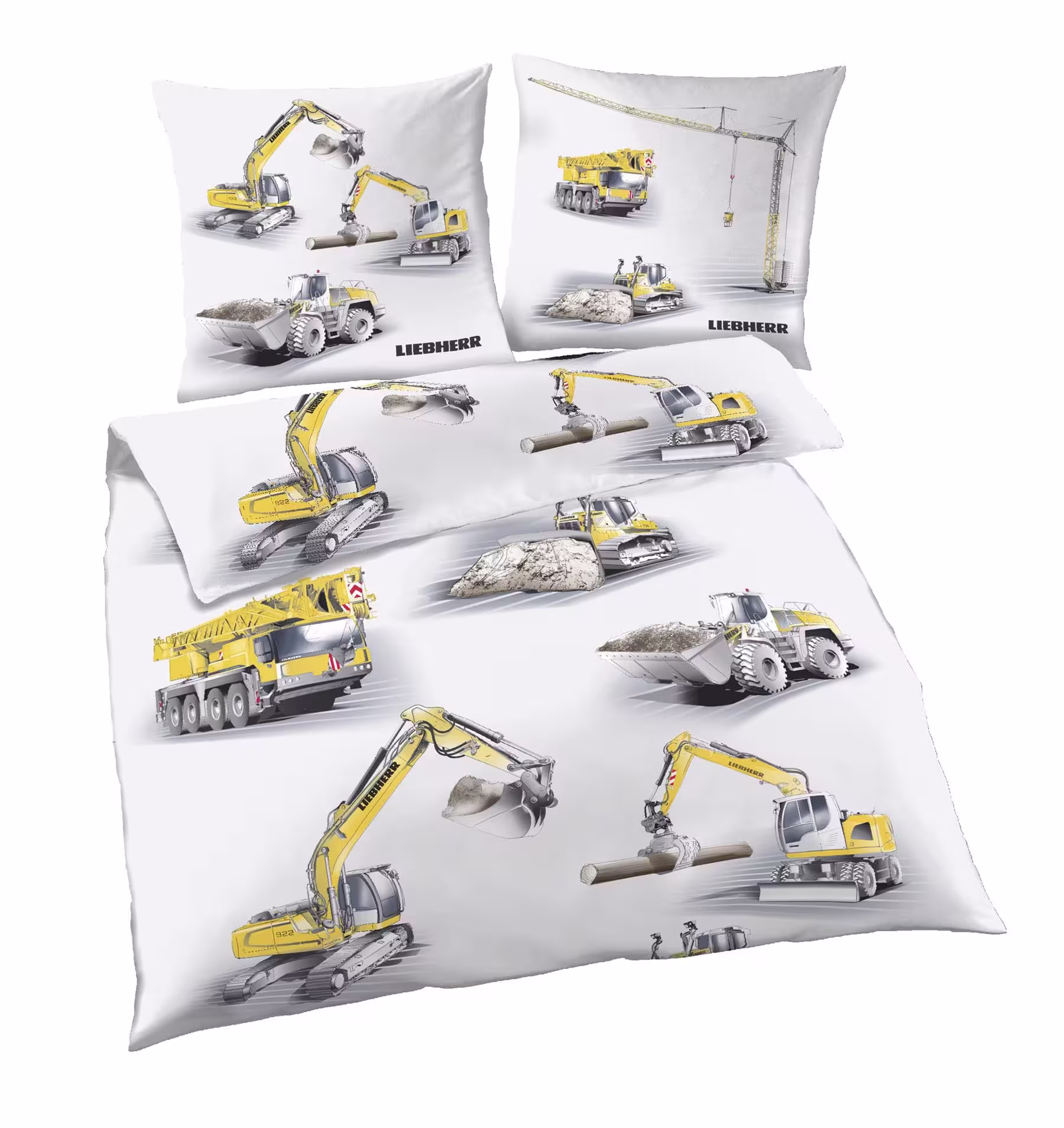 Liebherr Bagger Bettwäsche (Fein-Biber) 135/200 cm eilbote-onlineshop - Agrarfox