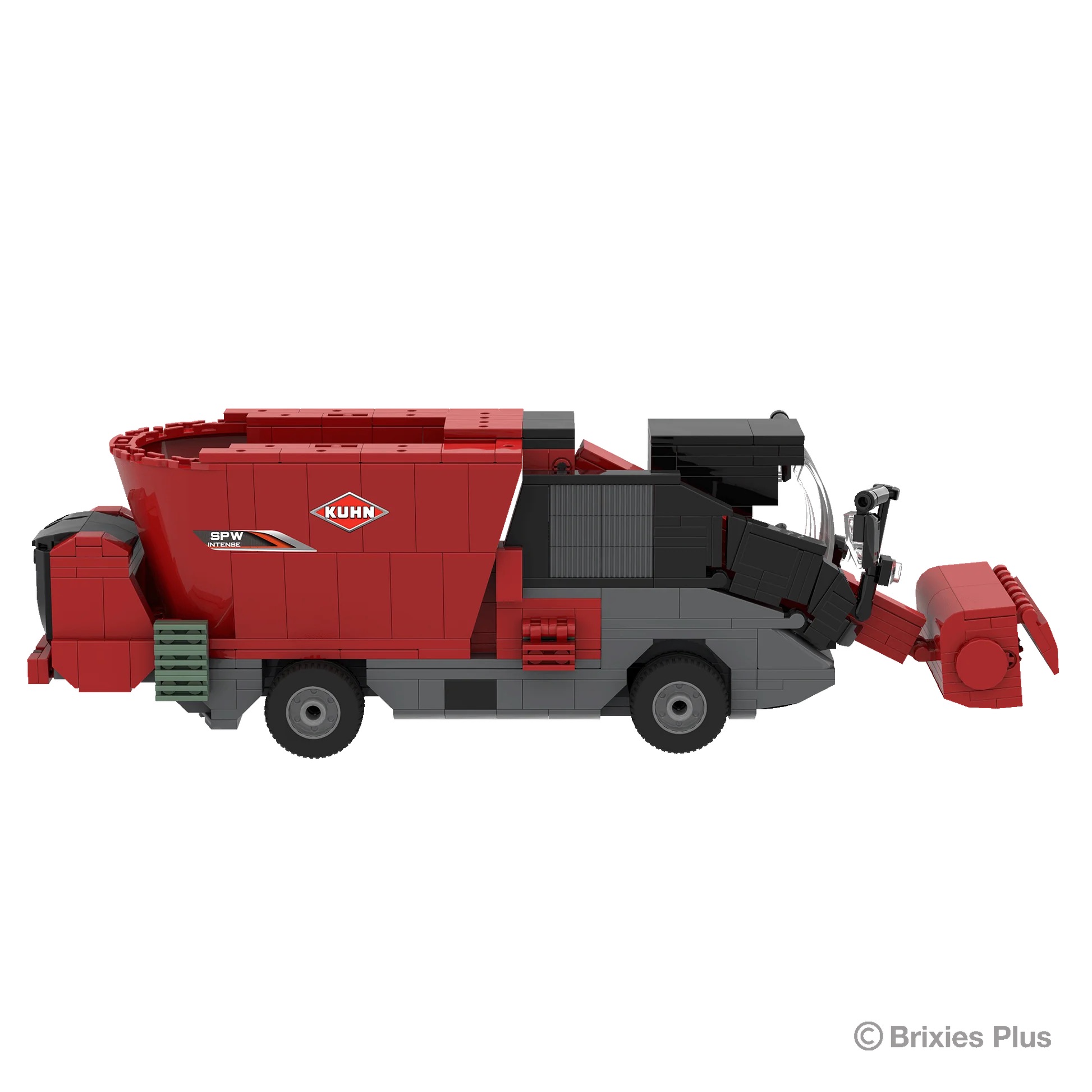 BRIXIES Plus Kuhn selbstfahrender Futtermischwagen Modell von Brixies Plus 1:32
