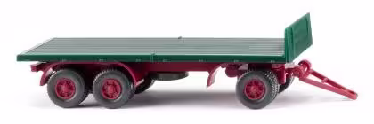 MA76200-1 Artikelname: Flachpritschen-Anhänger - moosgrün Originalhersteller:  von Wiking im Maßstab: 1:87 Hersteller-Nr: 044702