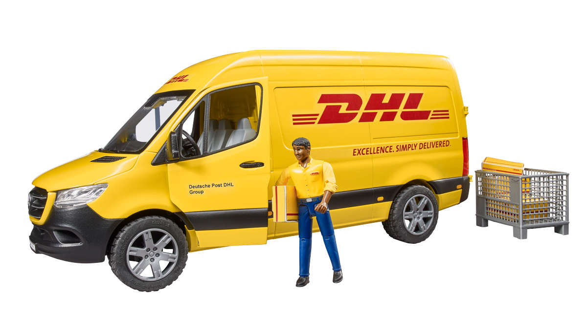 MB Sprinter DHL mit Fahrer Modell von Bruder 1:16