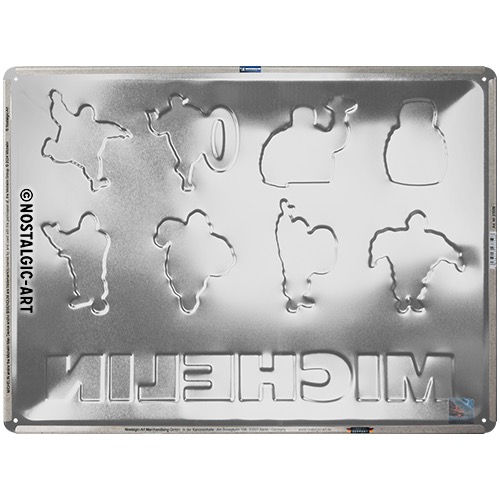 Michelin- Logo Evolution Blechschild 40 x 30 cm Modell von Nostalgic-Art 