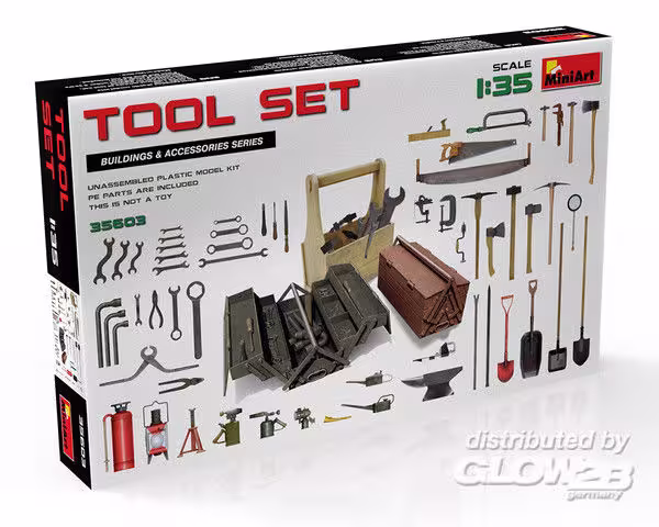 Werkzeug Set als Bausatz Modell von MiniArt 1:35 eilbote-onlineshop - Agrarfox