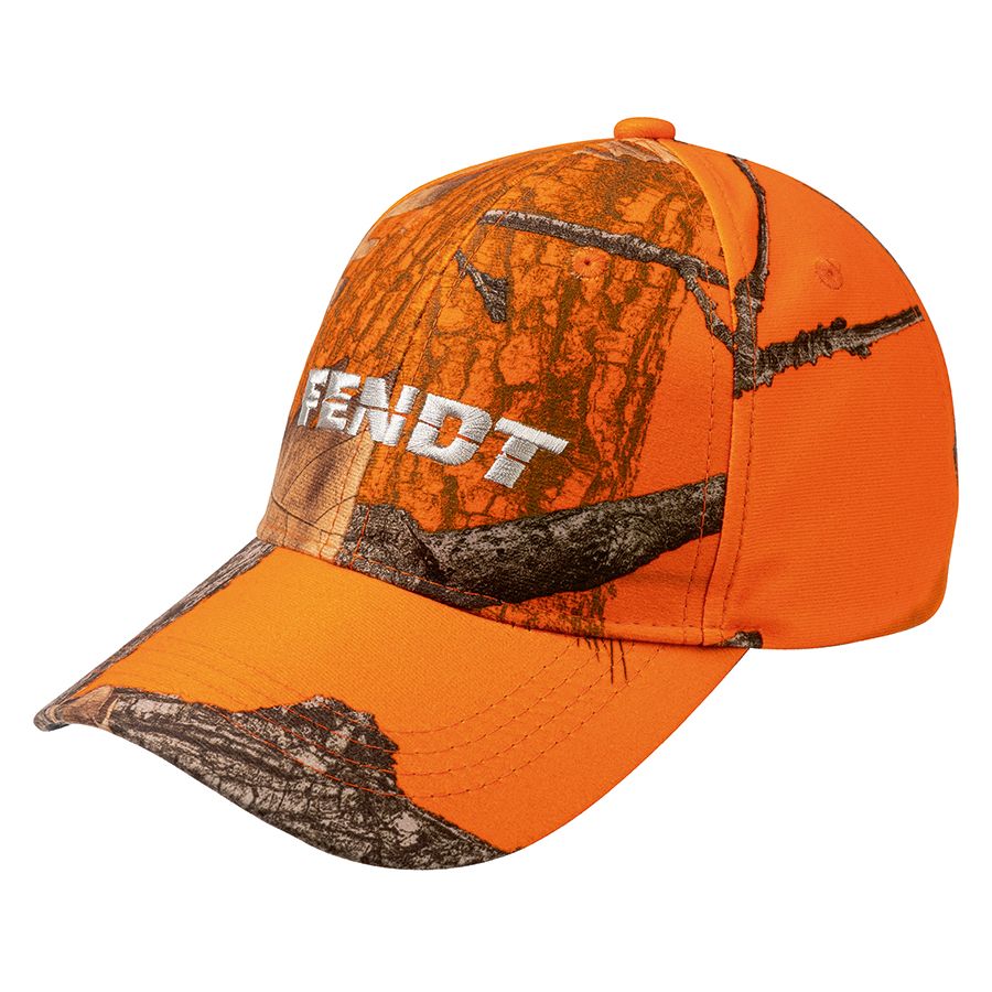 Fendt Cap orange/camouflage in Signalfarben