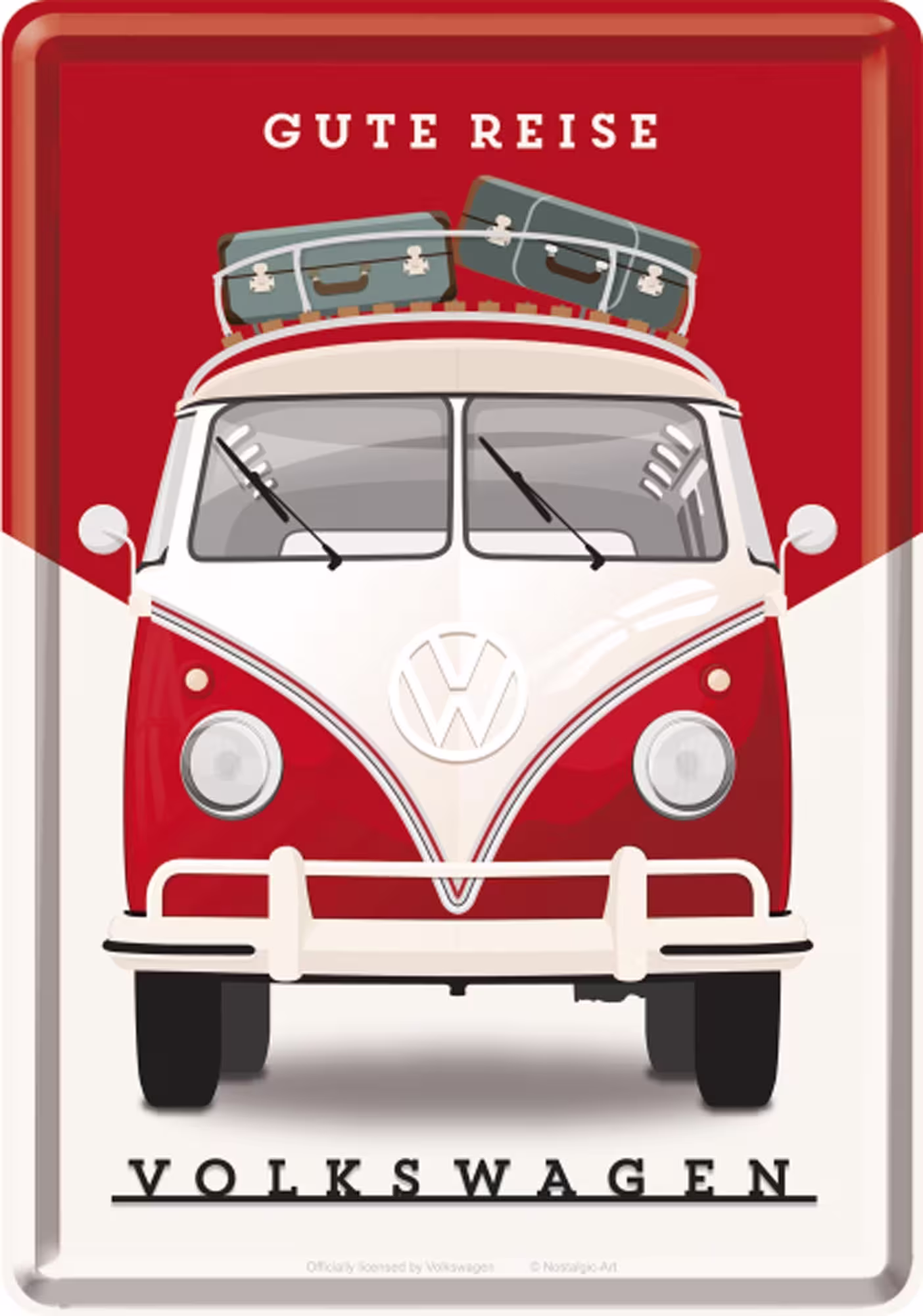 Blechpostkarte VW Gute Reise eilbote-onlineshop - Agrarfox