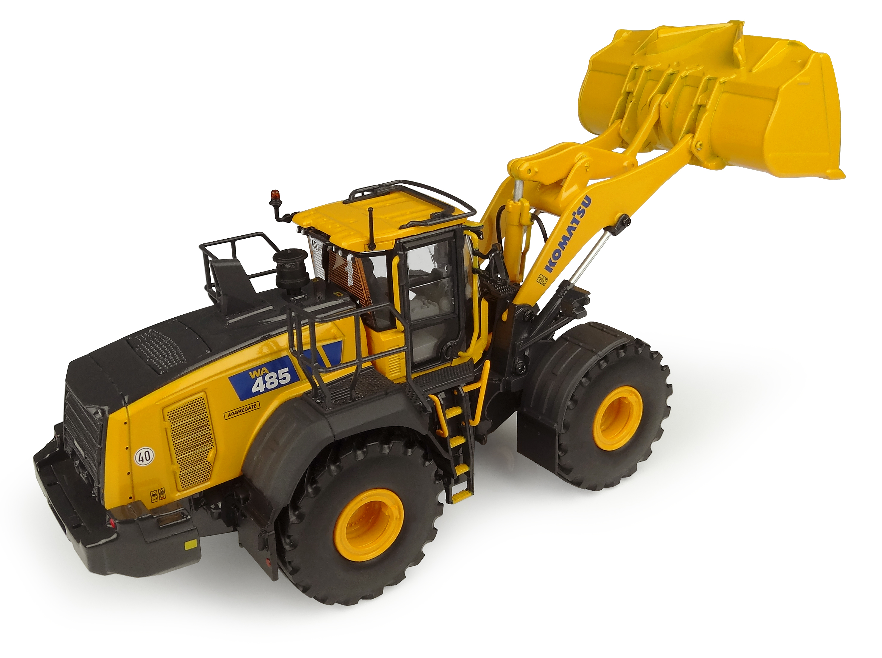 Komatsu WA485-11 Aggregate-Ausführung Modell von Universal Hobbies 1:50