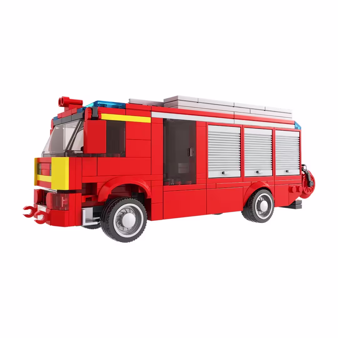 Feuerwehr Löschfahrzeug Brixies Plus Klemmbausteine eilbote-onlineshop - Agrarfox