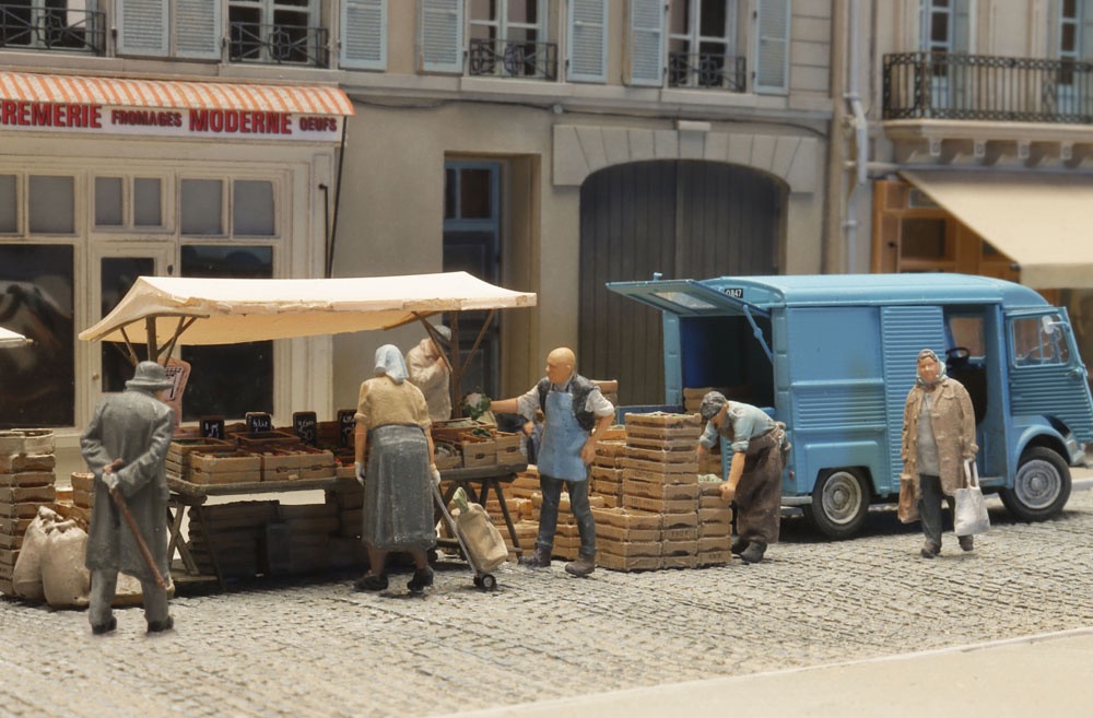 Marktstand mit Gemüse Modell von Artitec 1:87