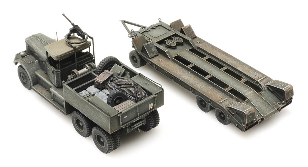 M19 Diamond T mit Anhänger Verteidigung Belgien Modell von Artitec 1:87