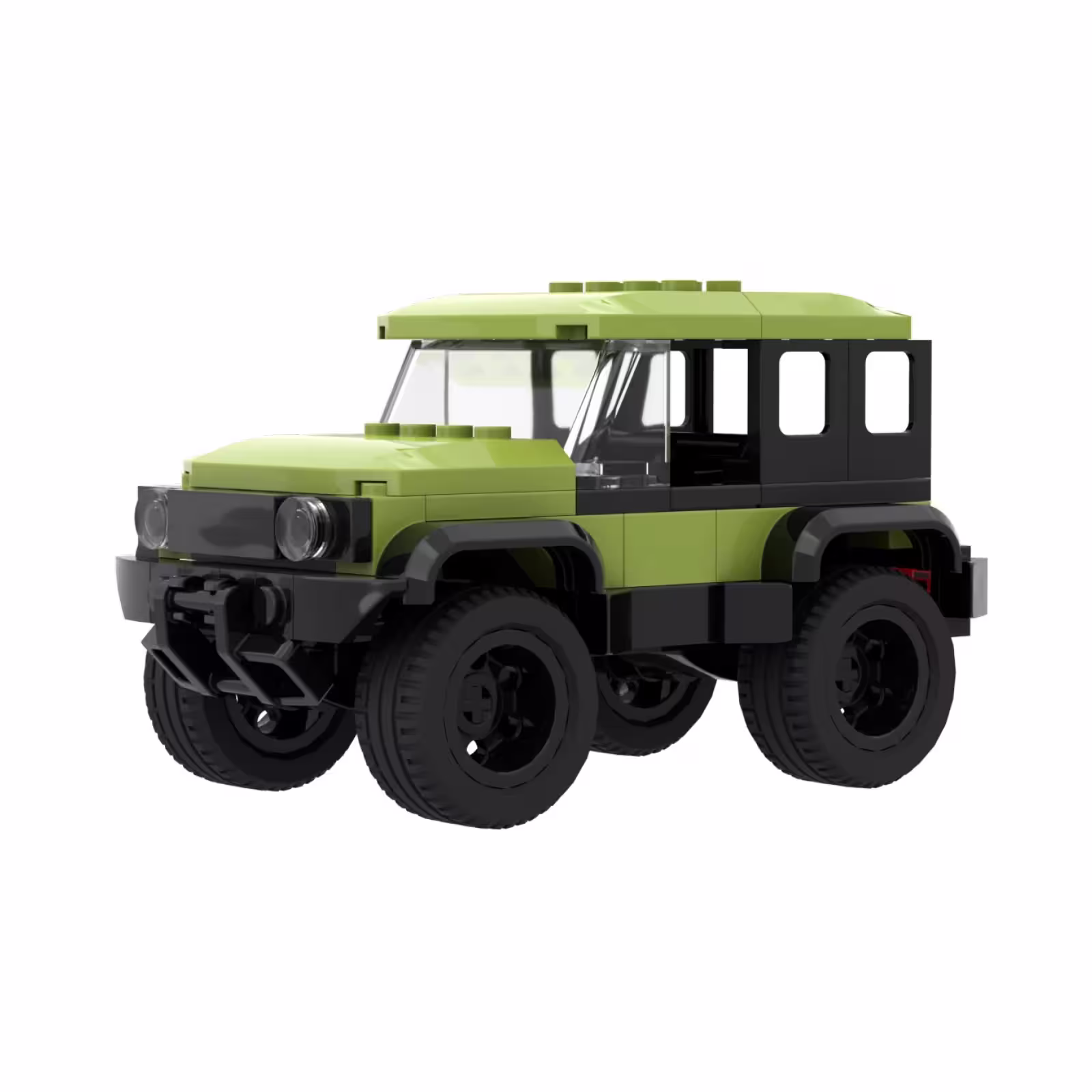 Mini Geländewagen grün Brixies Plus Klemmbausteine eilbote-onlineshop - Agrarfox