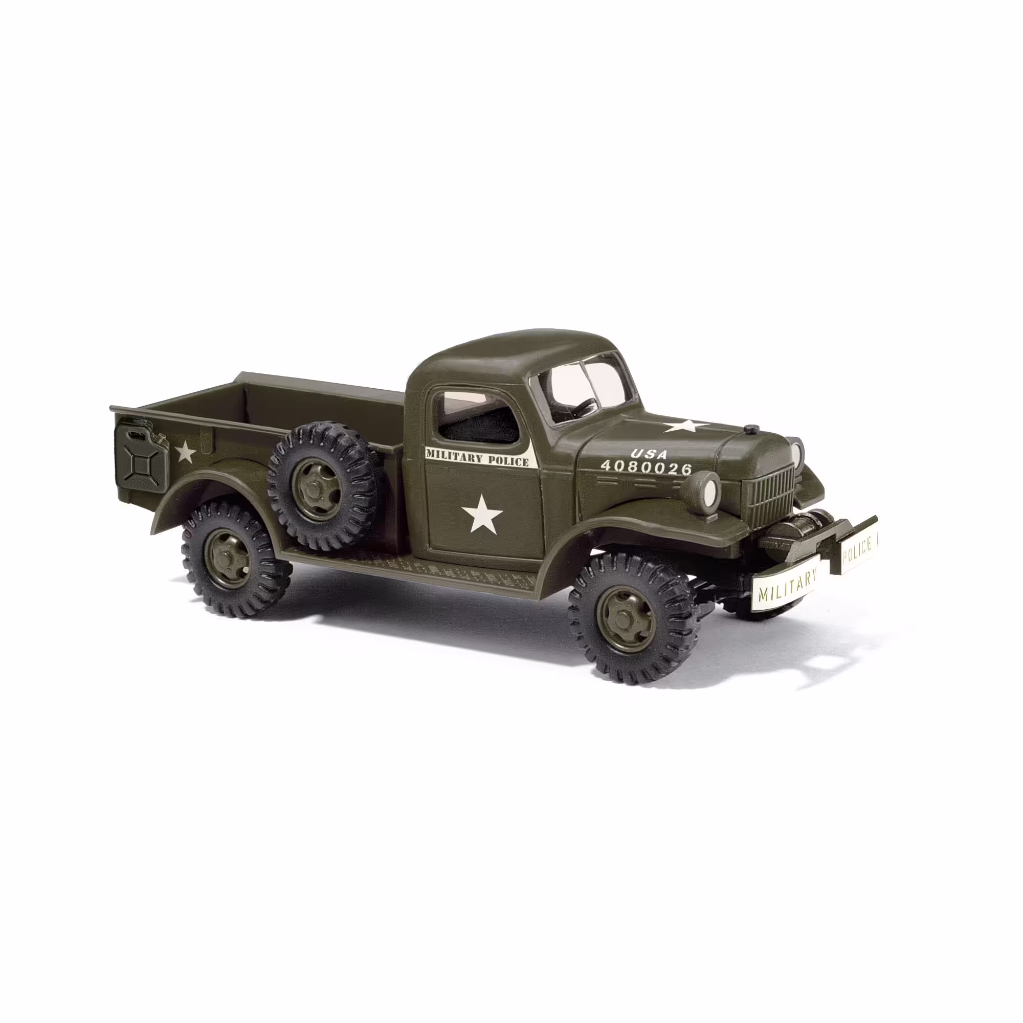 MA76354-1 Artikelname: Dodge Power Wagon, Military Police Originalhersteller: Multicar Modelltyp: M26 von Busch im Maßstab: 1:87 Hersteller-Nr: 44039