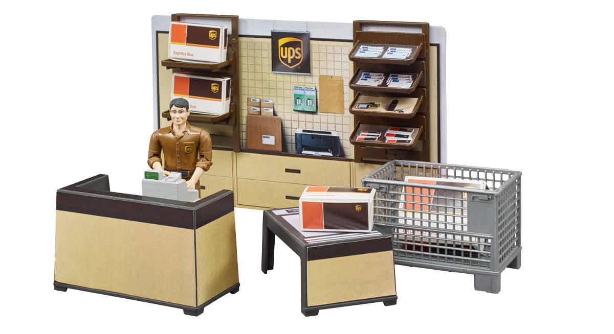 bWorld UPS Paketshop Modell von Bruder 1:16