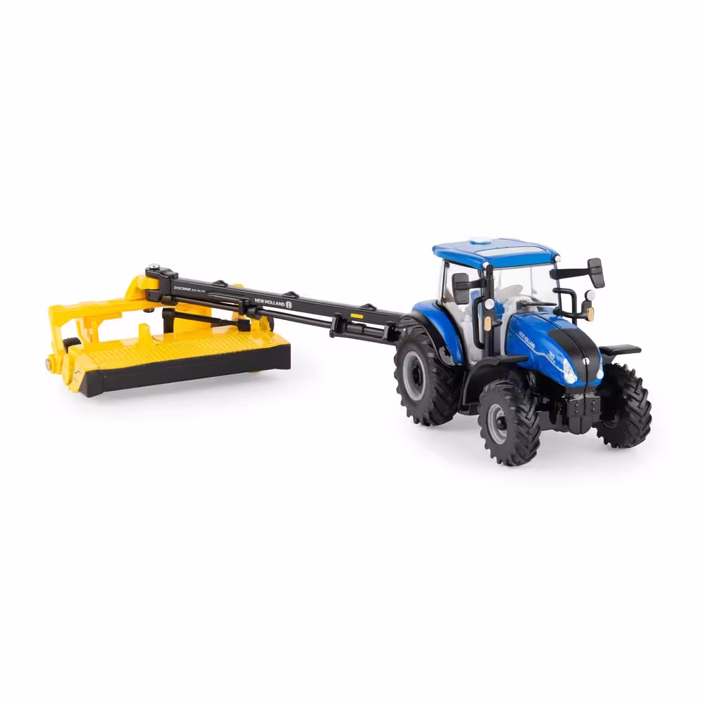 MA76745-1 Artikelname: New Holland Powerstar 120 mit Discbine 313 Plus Farm Show 2026 Originalhersteller: New Holland von Ertl im Maßstab: 1:64 Hersteller-Nr: 61039