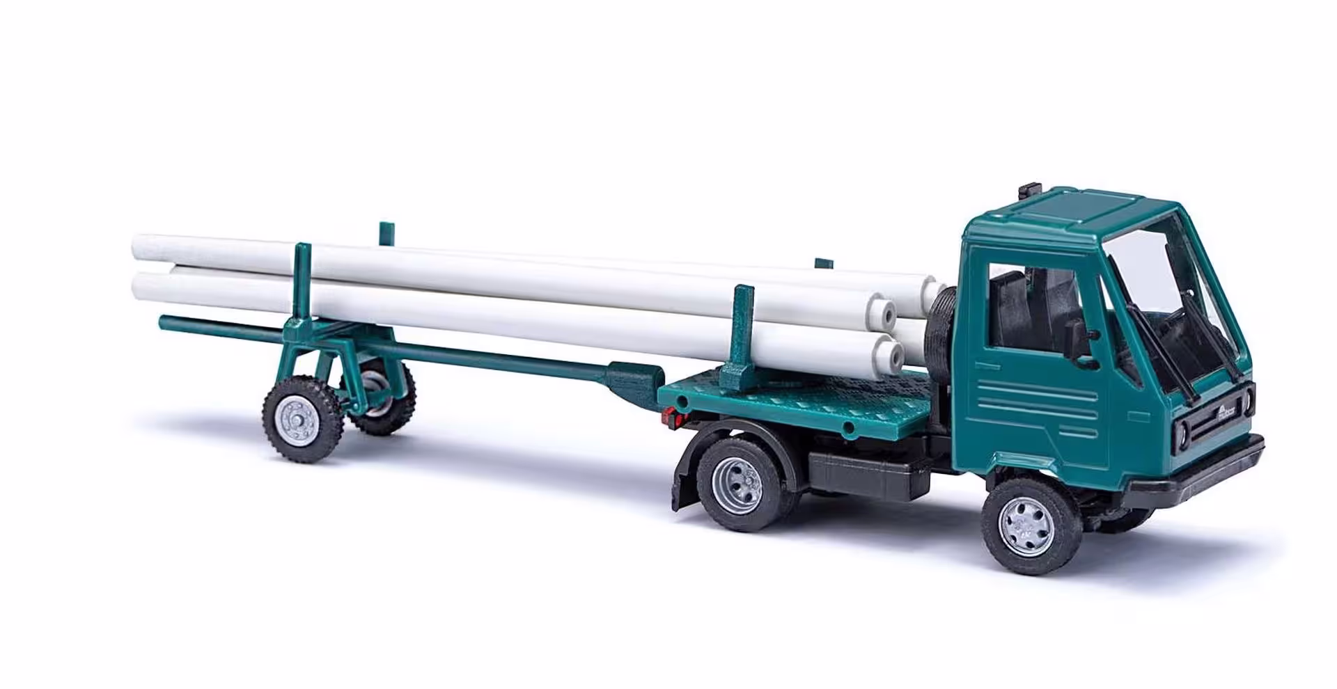 Multicar M26 mit Nachläufer und Betonmasten grün Modell von Busch 1:87 eilbote-onlineshop - Agrarfox