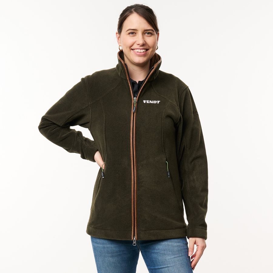 Fendt Damen-Fleecejacke – Lodengrün