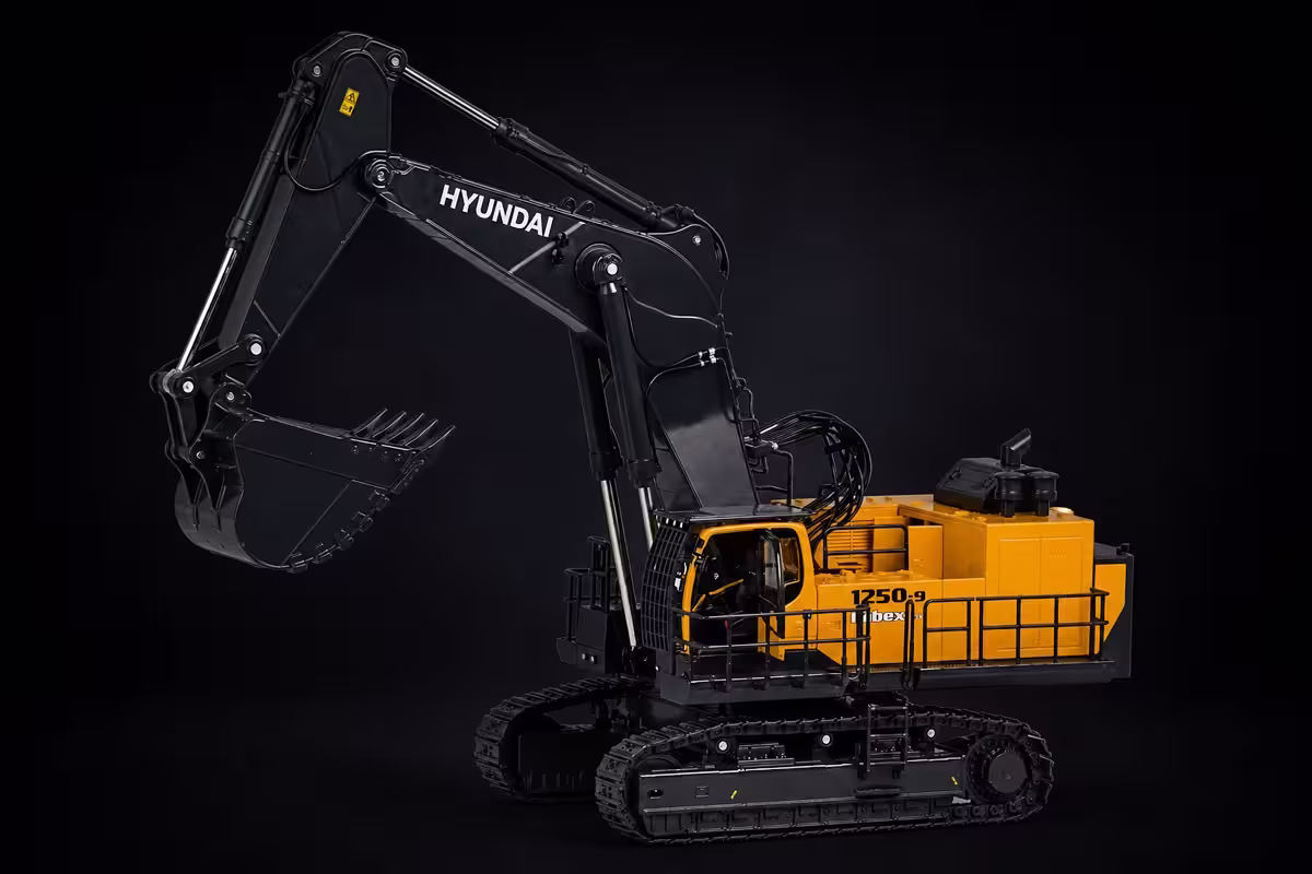MA77009-1 Artikelname: Hyundai R1250-9 Raupenbagger Originalhersteller: Hyundai von Imc Models im Maßstab: 1:35 Hersteller-Nr: 18-1024