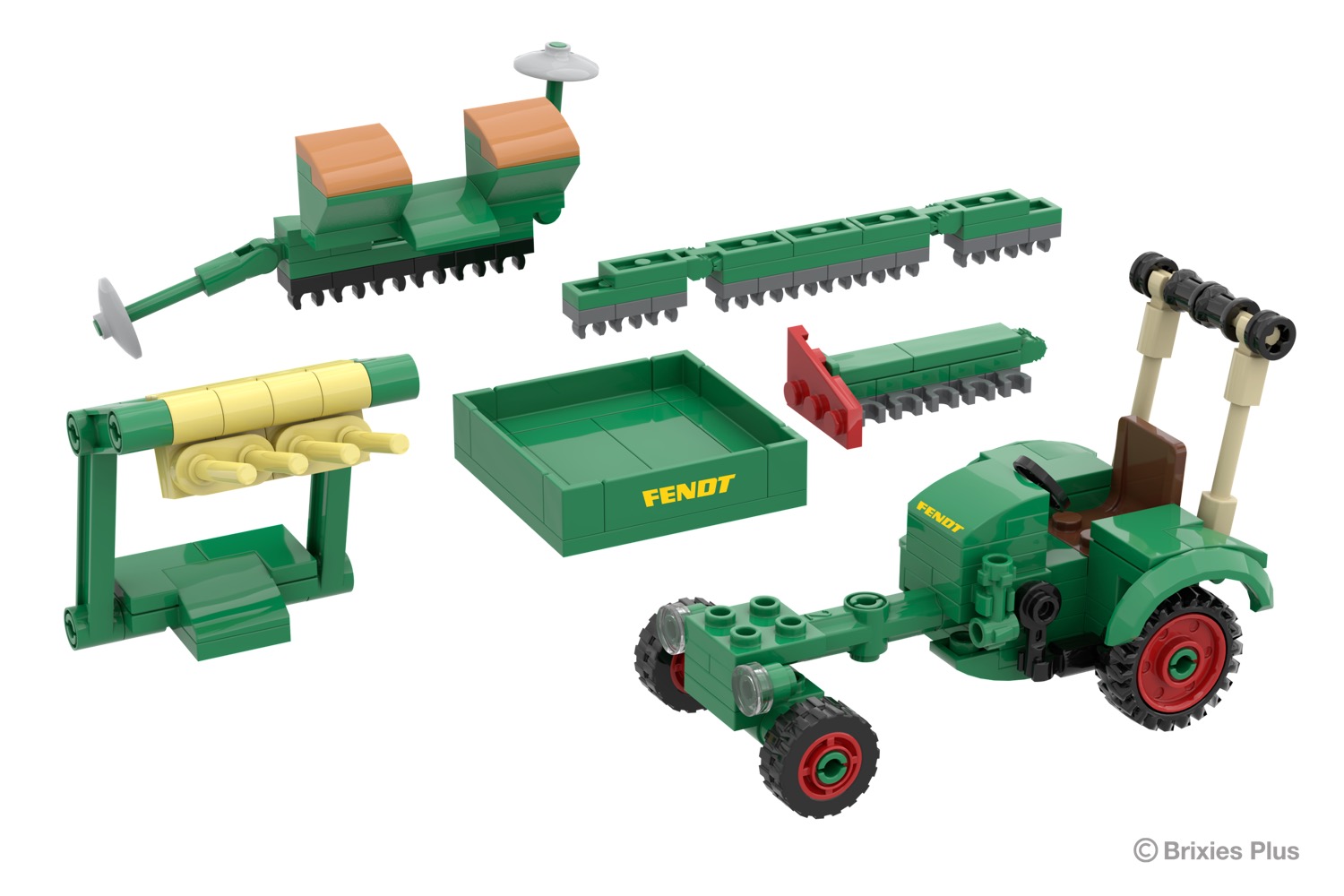 Fendt GT + Zubehör Classic Club Collection Brixies Plus Klemmbausteine
