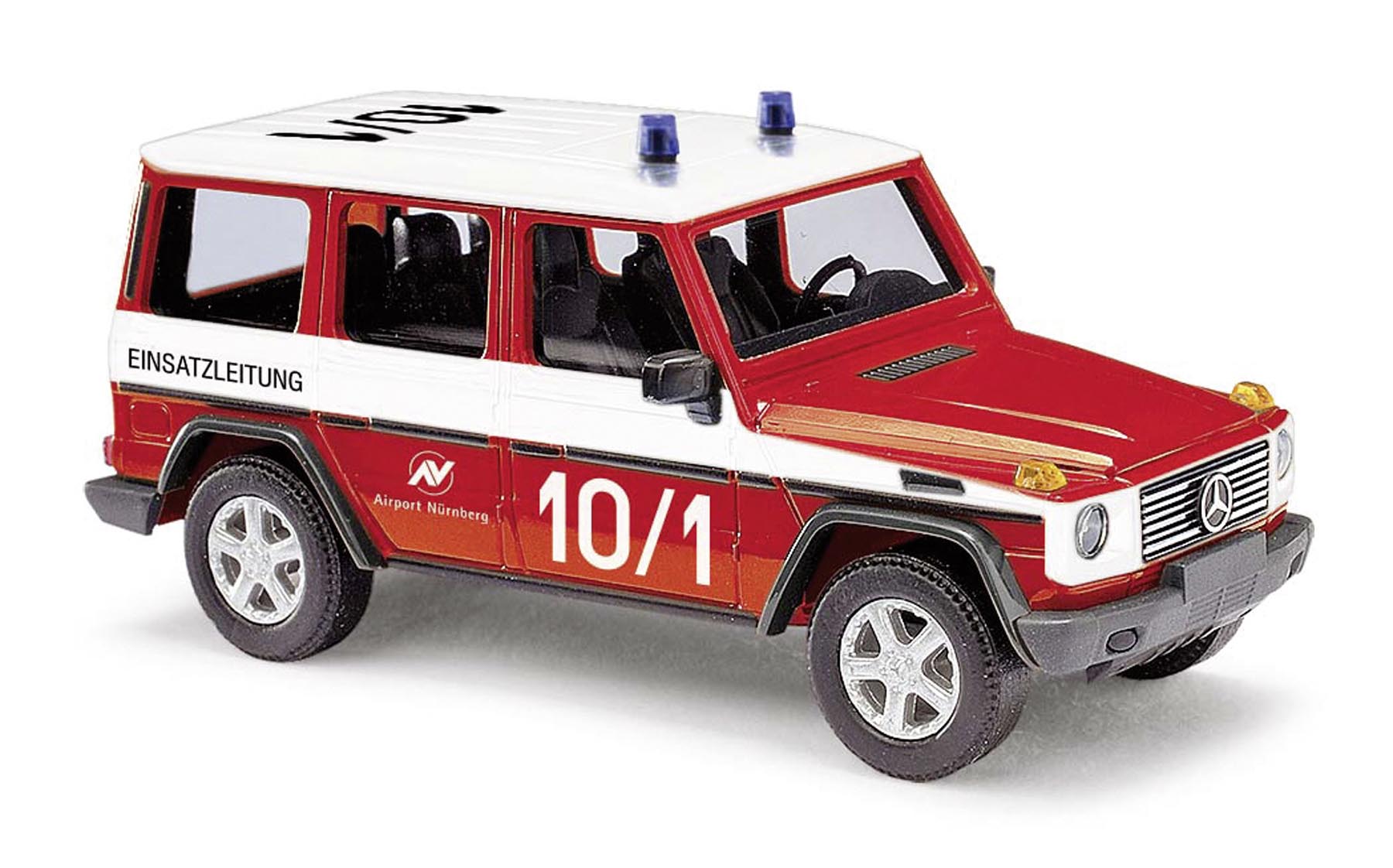 Mercedes G-Klasse 90 Feuerwehr Airport N&uuml;rnberg Bj. 1990 Modell von Busch 1:87