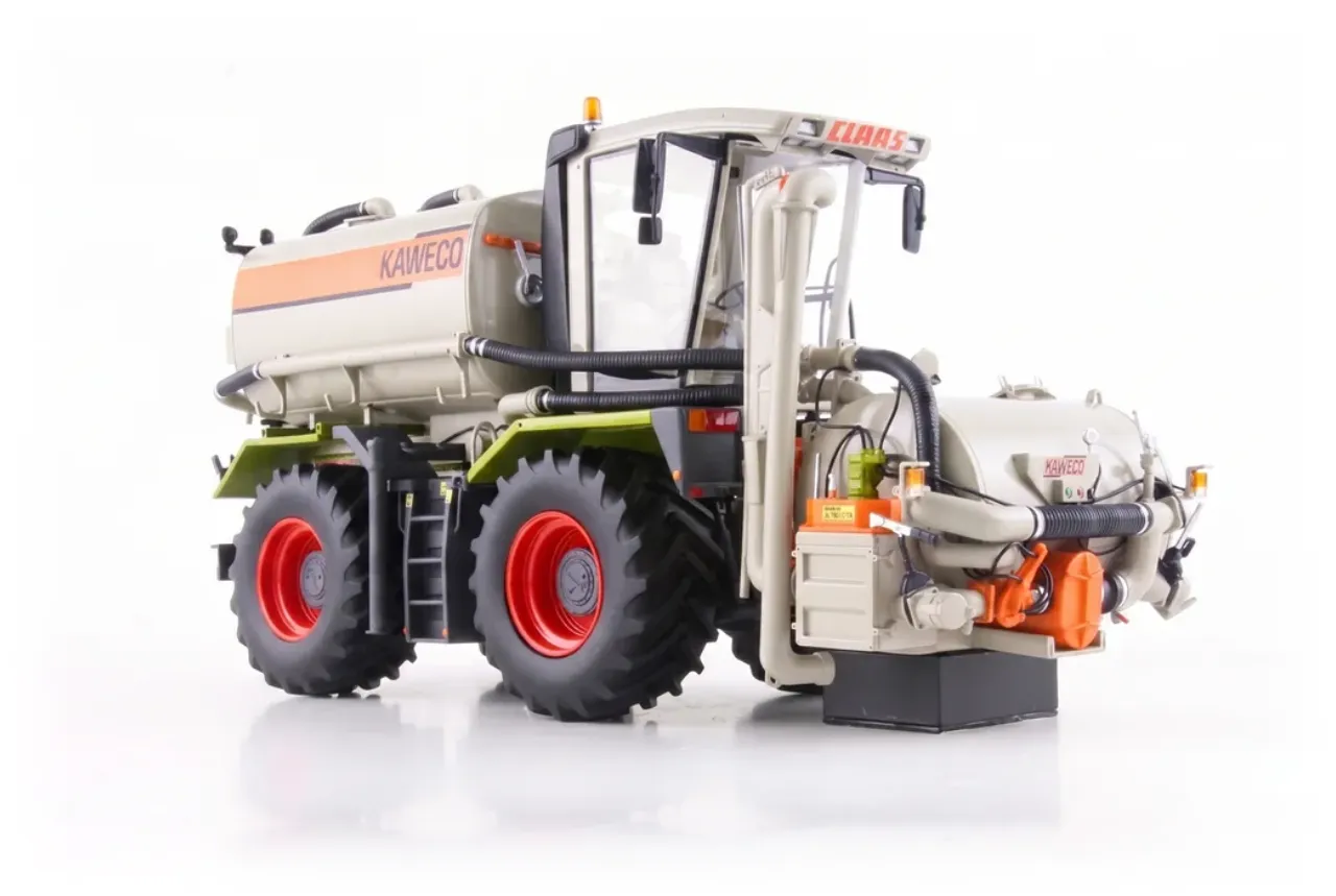 Claas Xerion 2500 mit aufgesatteltem Kaweco Güllefass und Frontverteiler  Modell von Agrarfox 1:32