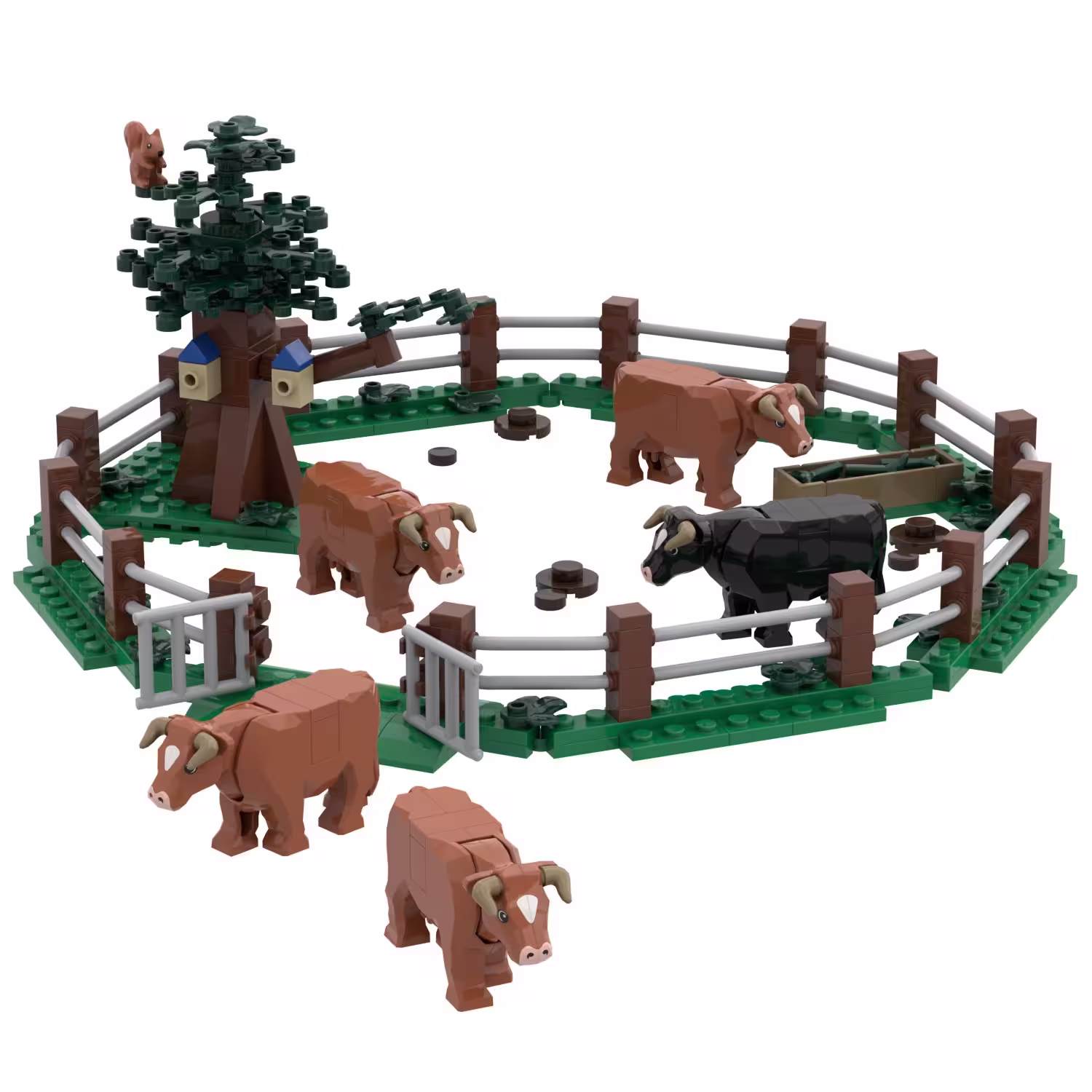 KA76063-1 Artikelname: brickbuur Kuhweide mit Zubehör Originalhersteller:  von brickbuur Kids im Maßstab: 1:32 Hersteller-Nr: 735445715799