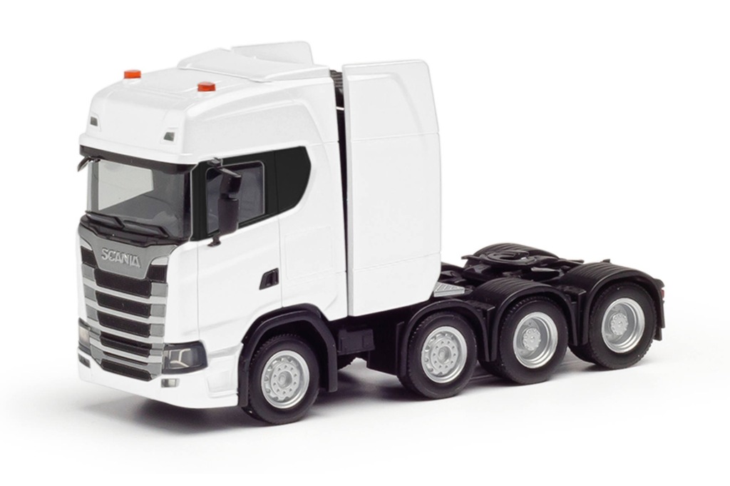 Scania CS20 Hochdach Schwerlastzugmaschine 4achs (8x4), wei-1