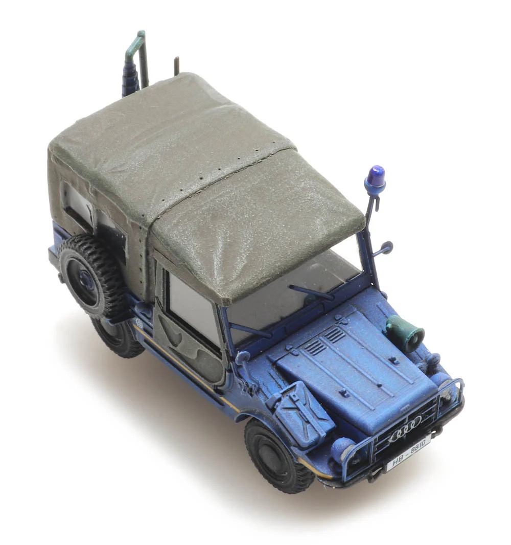 DKW Munga F91/8 THW blau Modell von Artitec 1:87