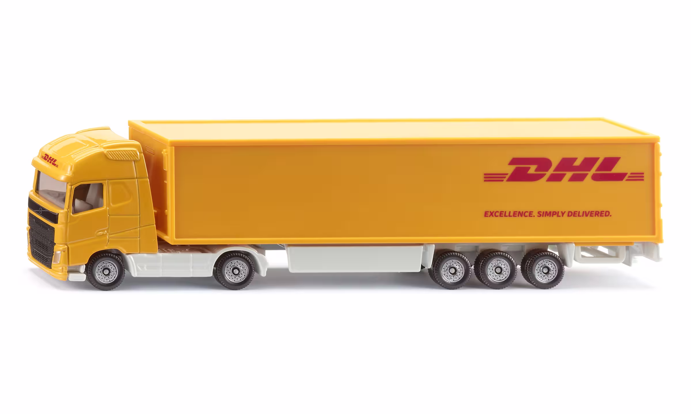 KA76784-1 Artikelname: Volvo Sattelzug DHL Originalhersteller: Volvo von Siku im Maßstab: 1:87 Hersteller-Nr: 1627