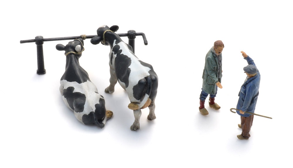 Figurenset Handschlag beim Viehhandel  Modell von Artitec 1:87