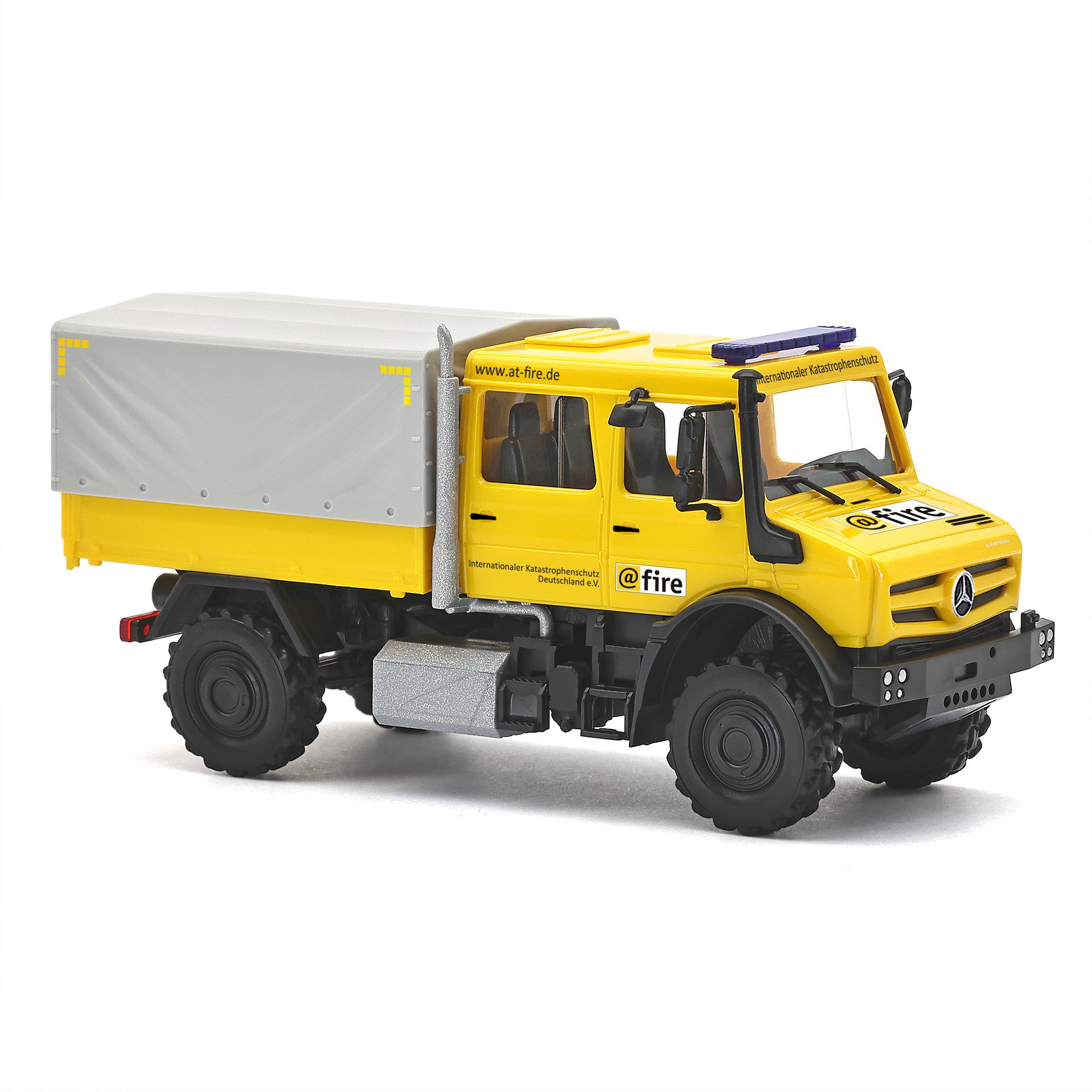 Mercedes-Benz Unimog U5023 Doppelkabine - Fire Internationaler Katastrophenschutz Modell von Busch 1:87 | MA76361 Mercedes-Benz Unimog U5023 Doppelkabine - Fire Internationaler Katastrophenschutz Modell von Busch 1:87 | MA76361