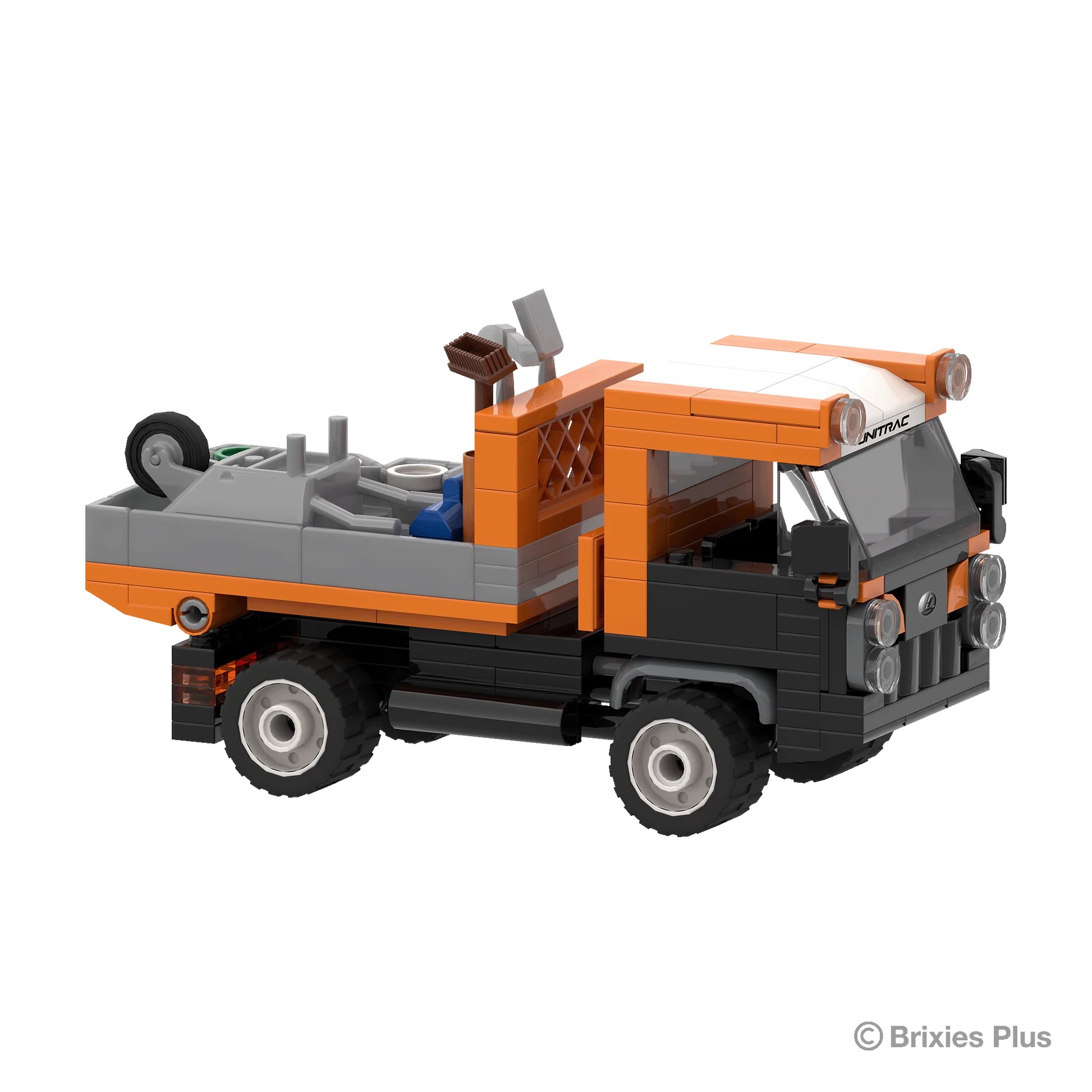 BRIXIES Plus Linder Uni Trac Kommunal orange Modell von Brixies Plus 1:32