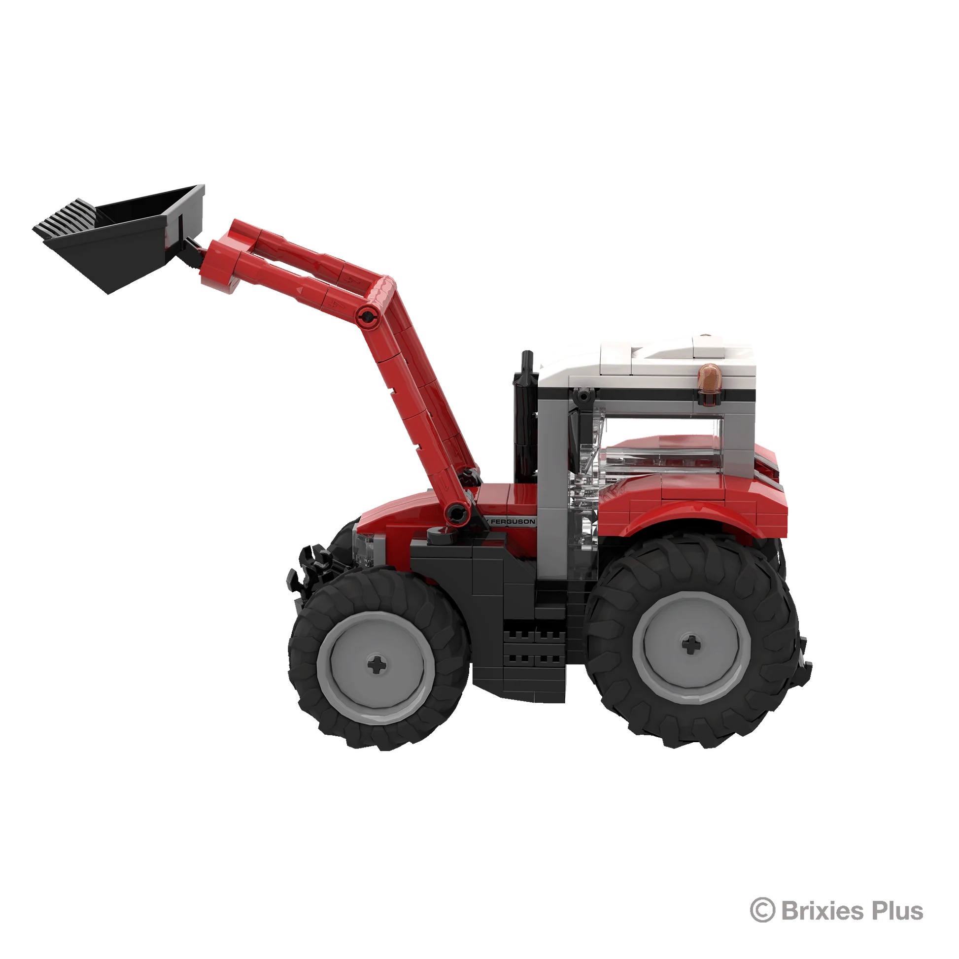 BRIXIES Plus Massey Ferguson 5S mit Frontlader Modell von Brixies Plus 1:32