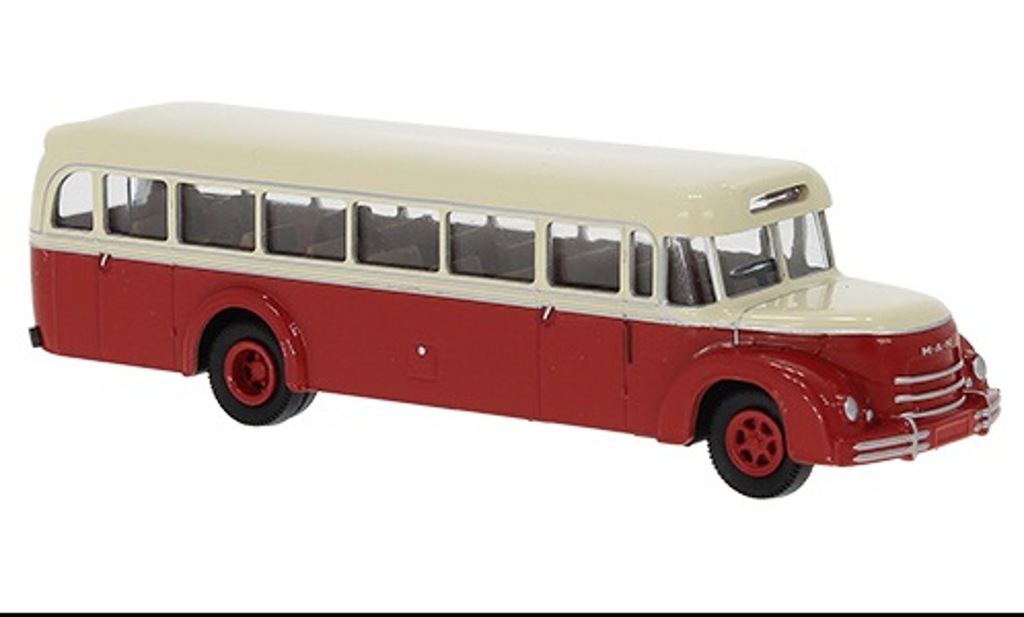 MAN MKN Rundhauber - rot/wei&szlig; Modell von Brekina 1:87