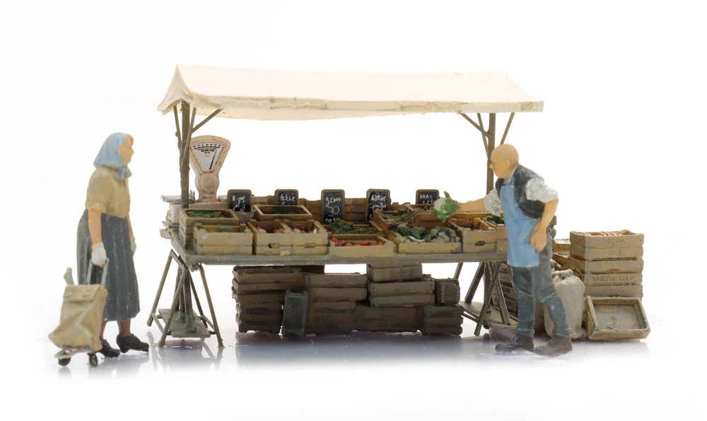 Marktstand mit Gemüse Modell von Artitec 1:87