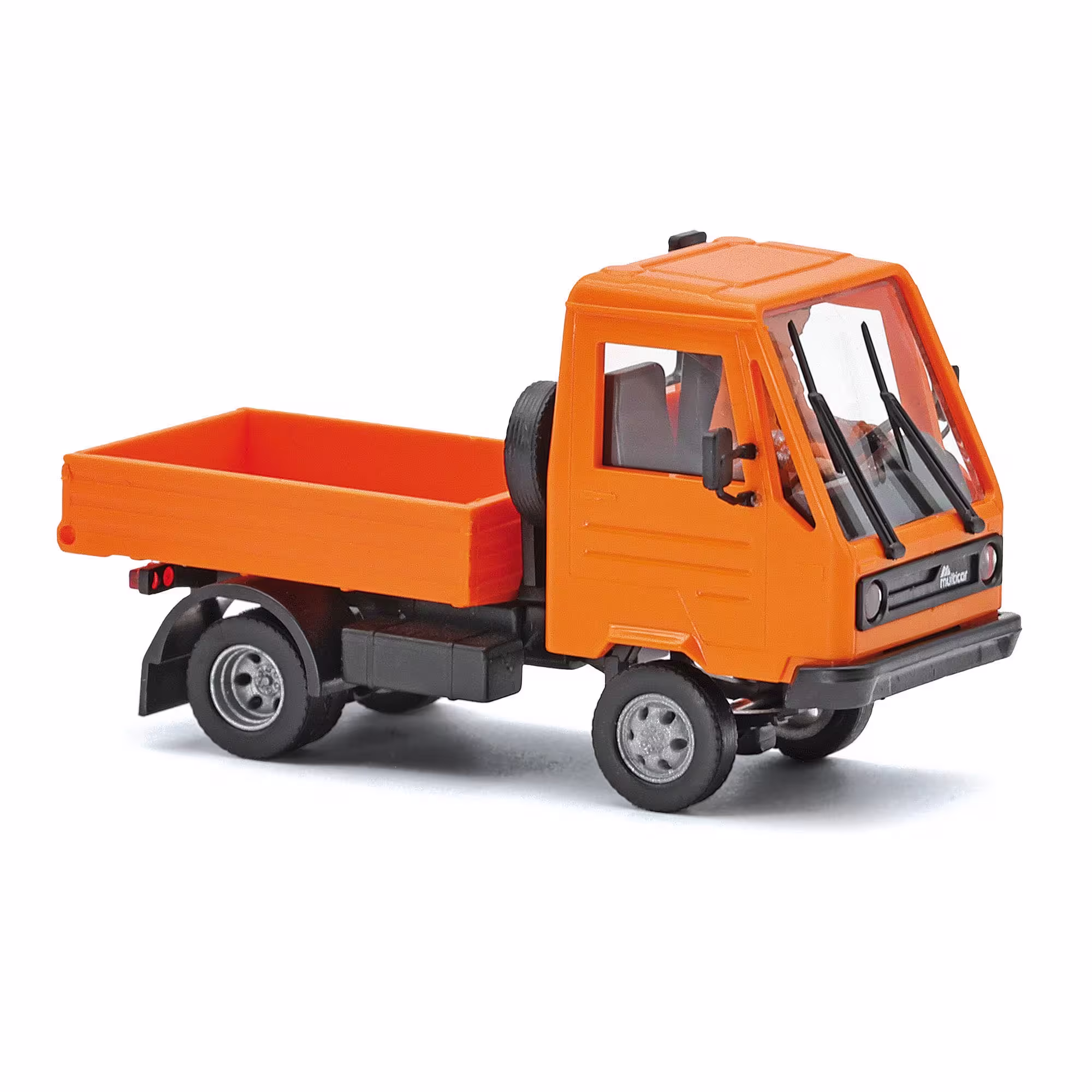 MA76353-1 Artikelname: Multicar M26 mit Pritsche/Plane, Orange Originalhersteller: Multicar Modelltyp: M26 von Busch im Maßstab: 1:87 Hersteller-Nr: 42255