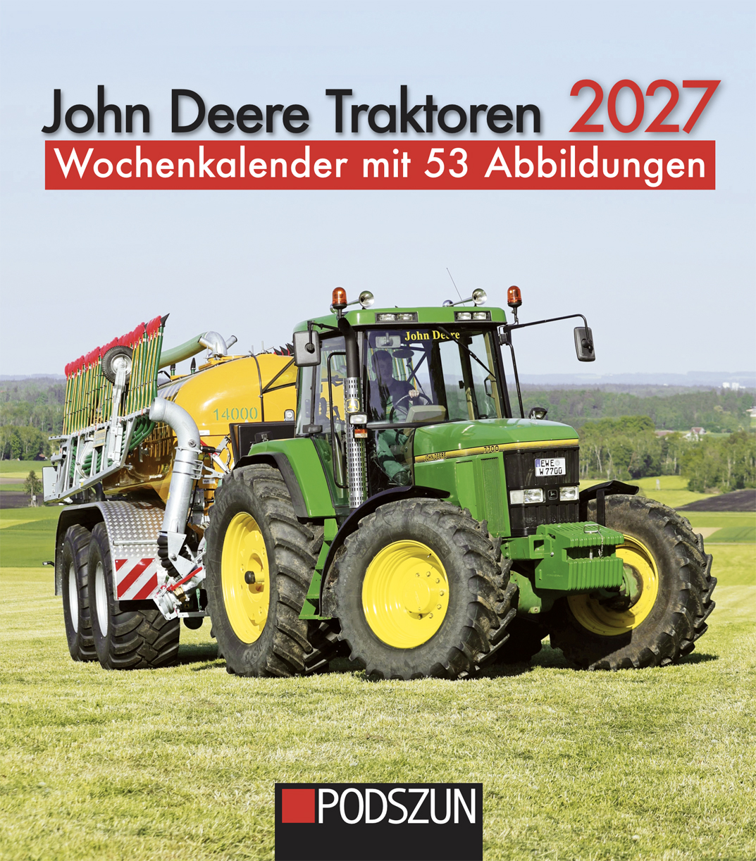 DA76943-1 Artikelname: John Deere Traktoren Wochenkalender 2027 Originalhersteller: John Deere Hersteller-Nr: 1210